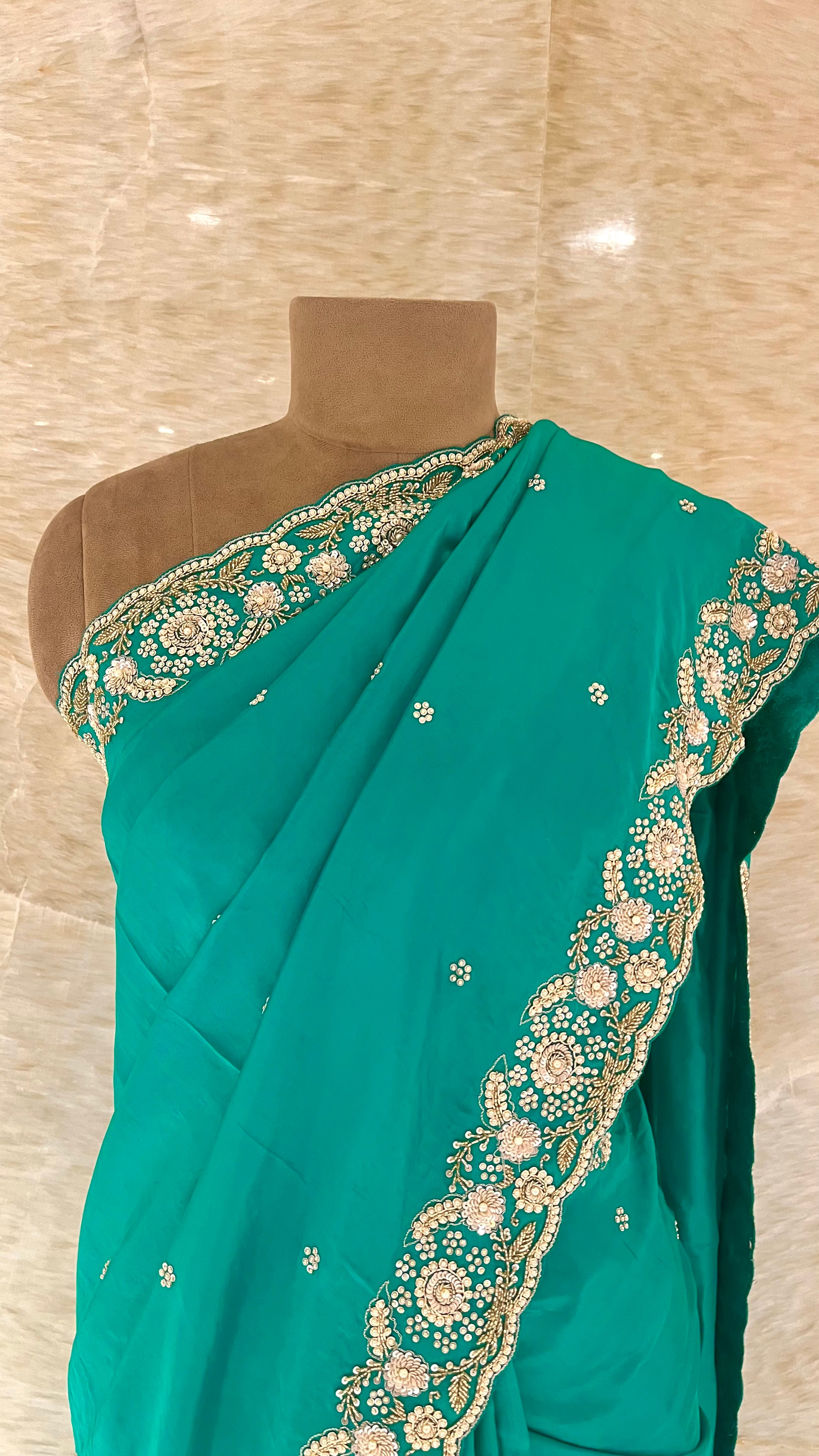 ELEGANT EMBROIDERED SAREE FOR FESTIVE & PARTY WEAR