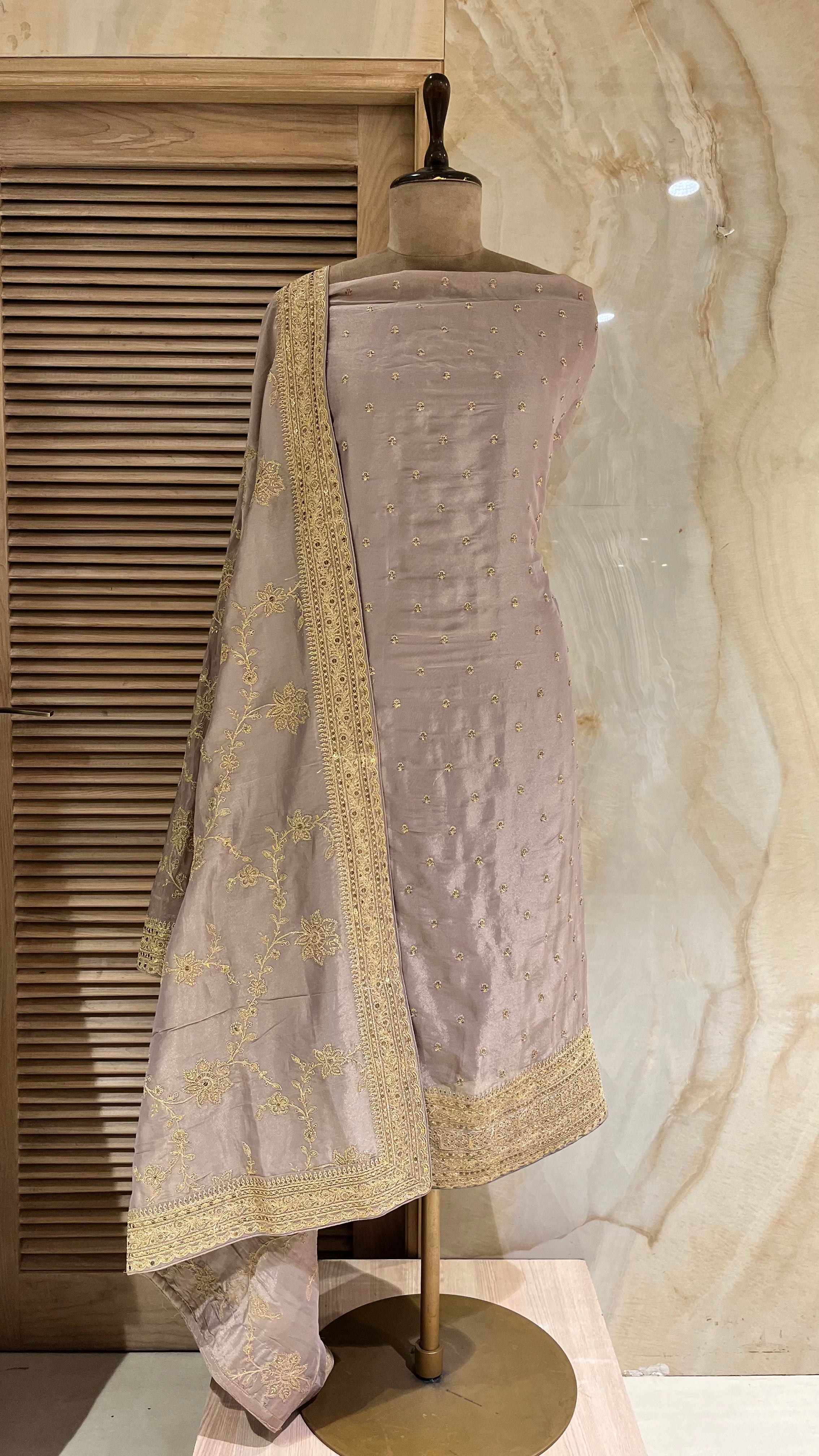 PREMIUM EMBROIDERED UNSTITCHED SUIT SET FOR WOMEN