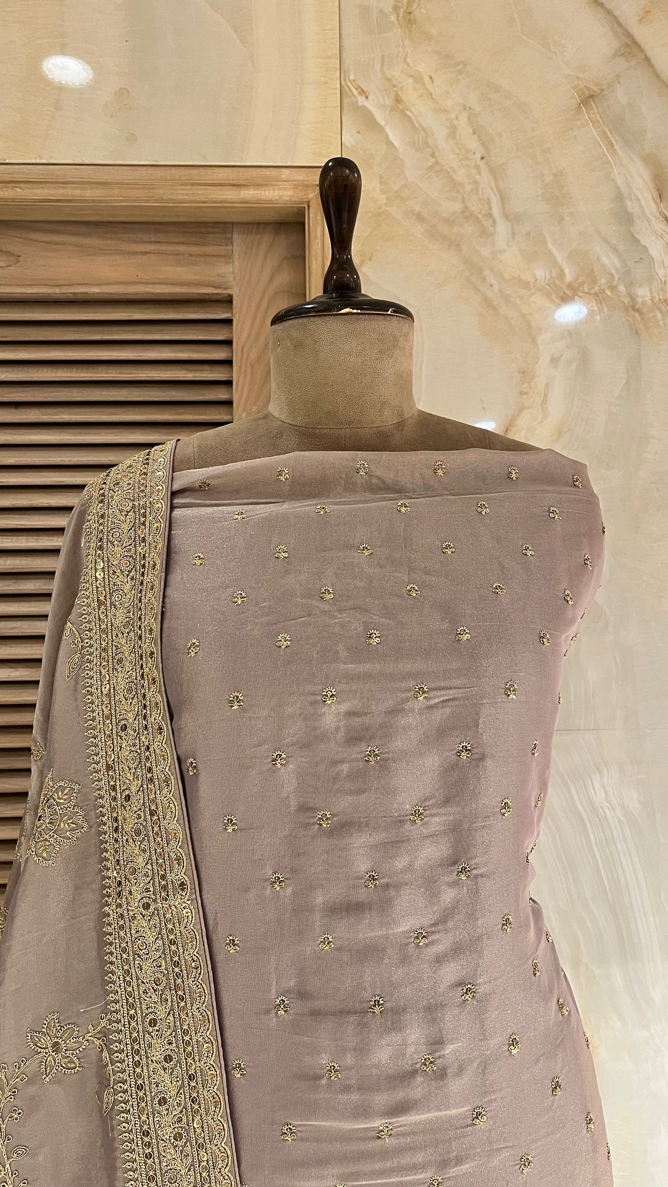 PREMIUM EMBROIDERED UNSTITCHED SUIT SET FOR WOMEN