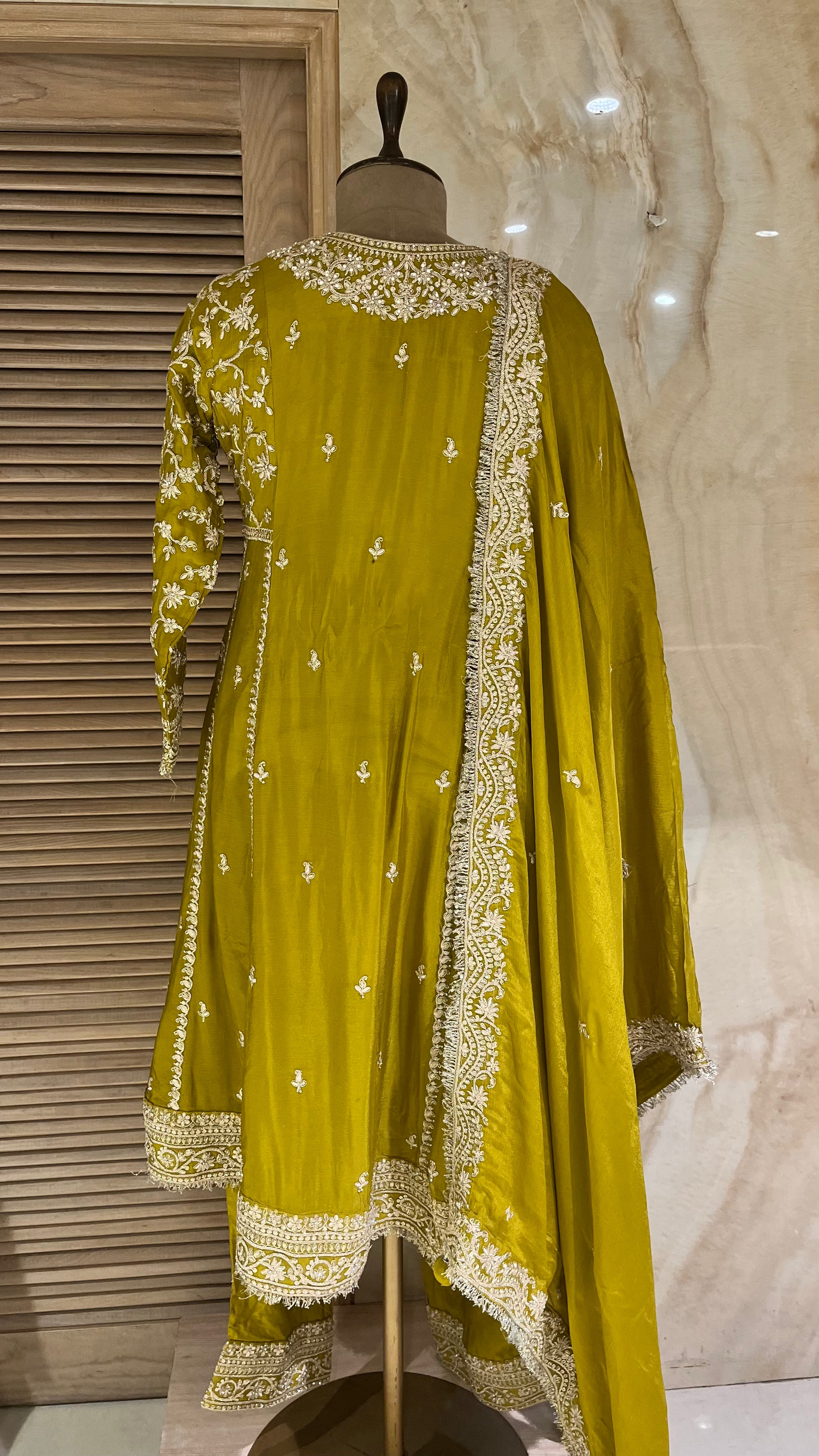MEHENDI GREEN READY-MADE SUIT SET