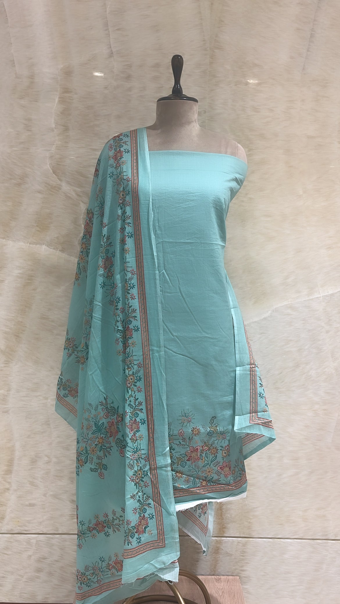 Handwoven Blue Cotton Suit Piece