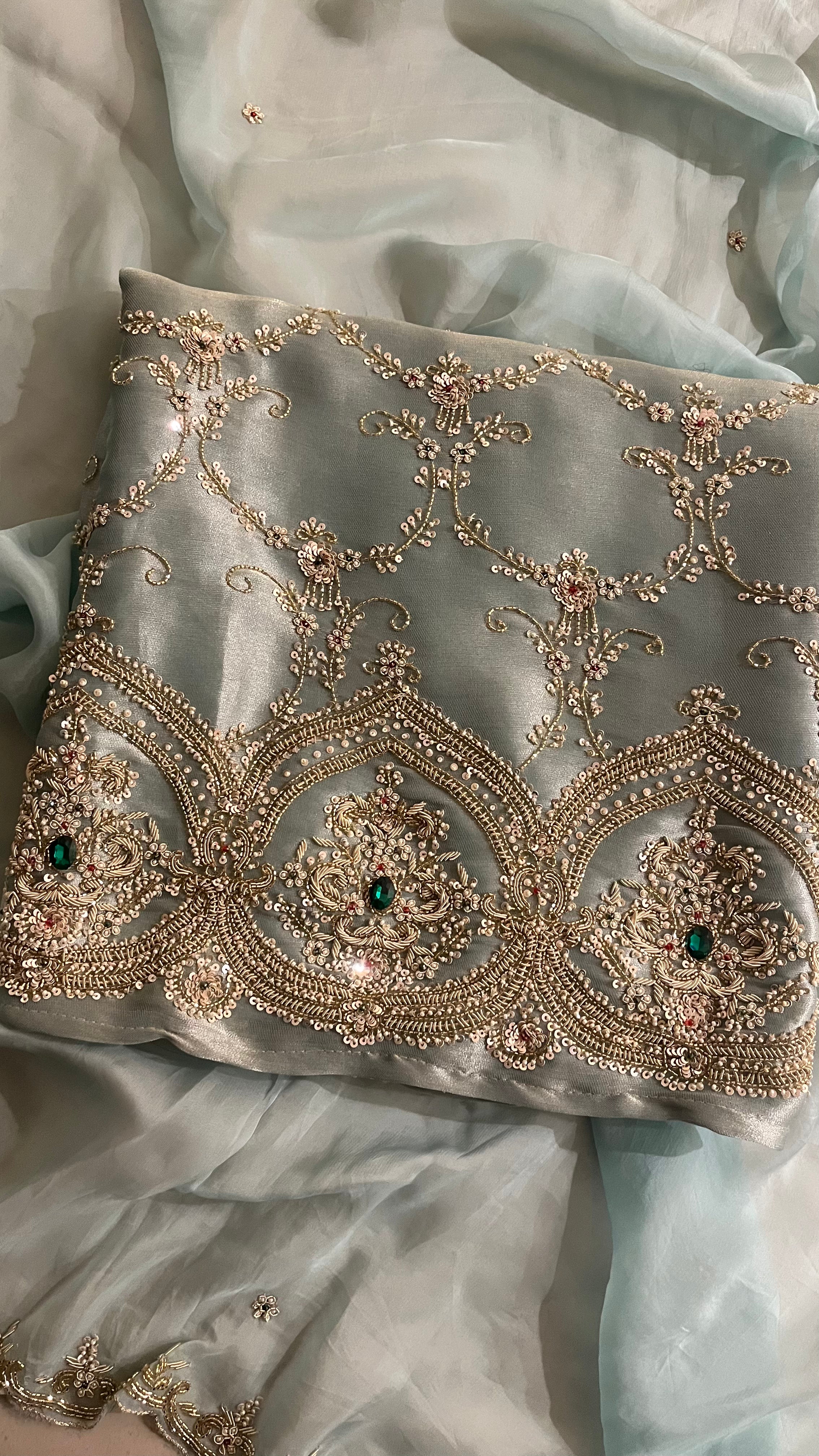 LUXURY EMBROIDERY UNSTITCHED SUIT