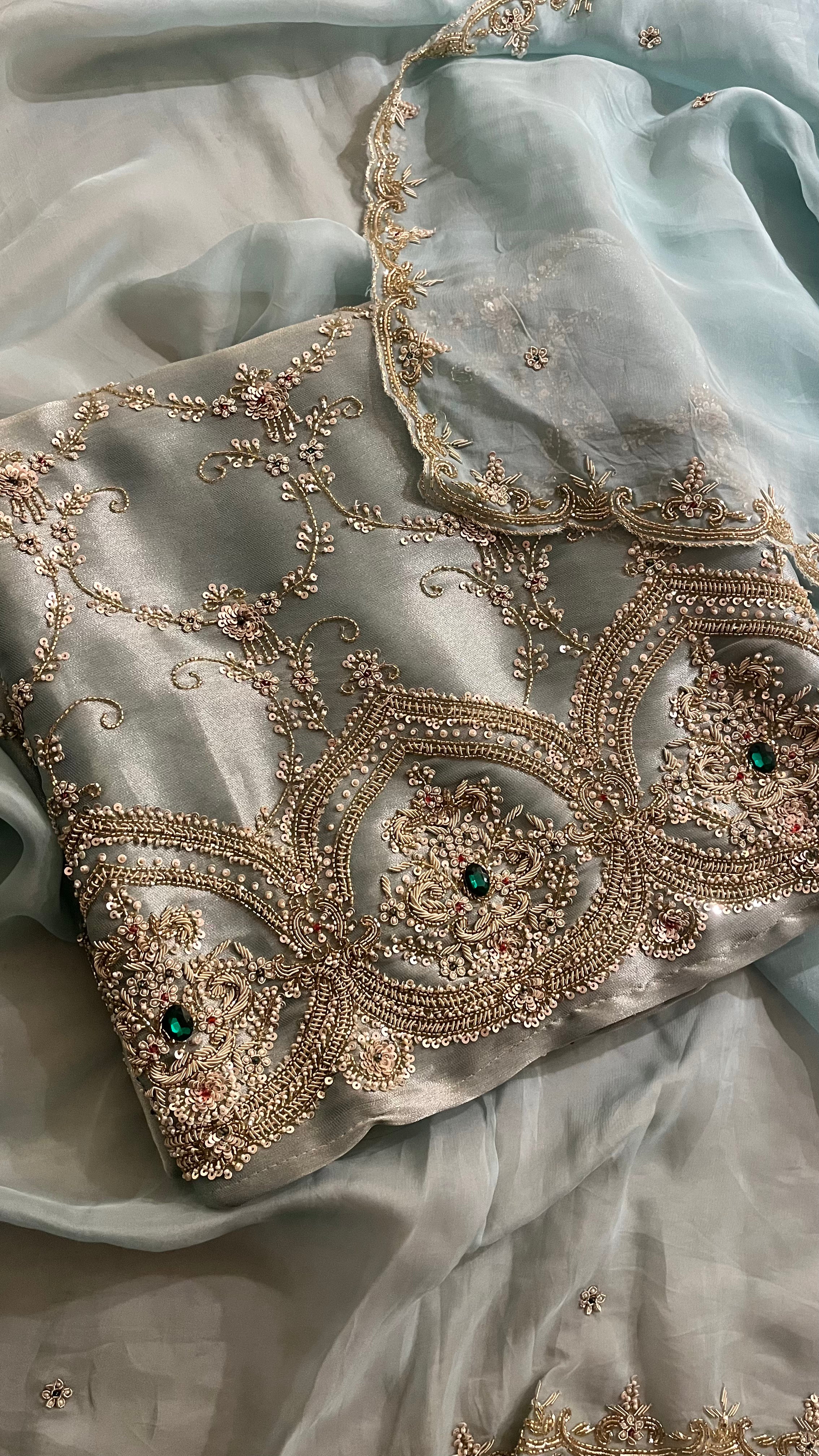 LUXURY EMBROIDERY UNSTITCHED SUIT