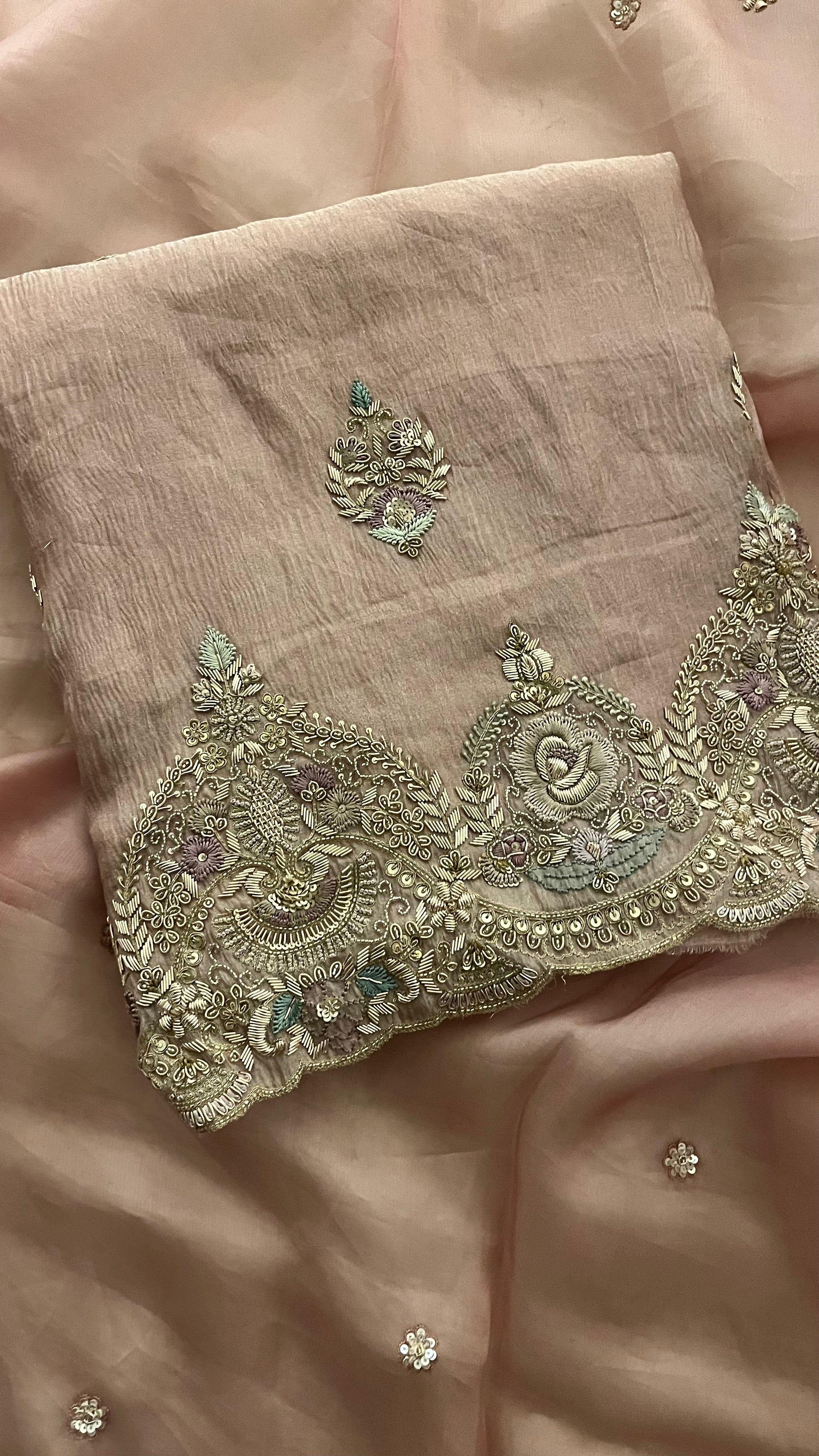 PREMIUM PARTY WEAR UNSTITCHED SUIT SET