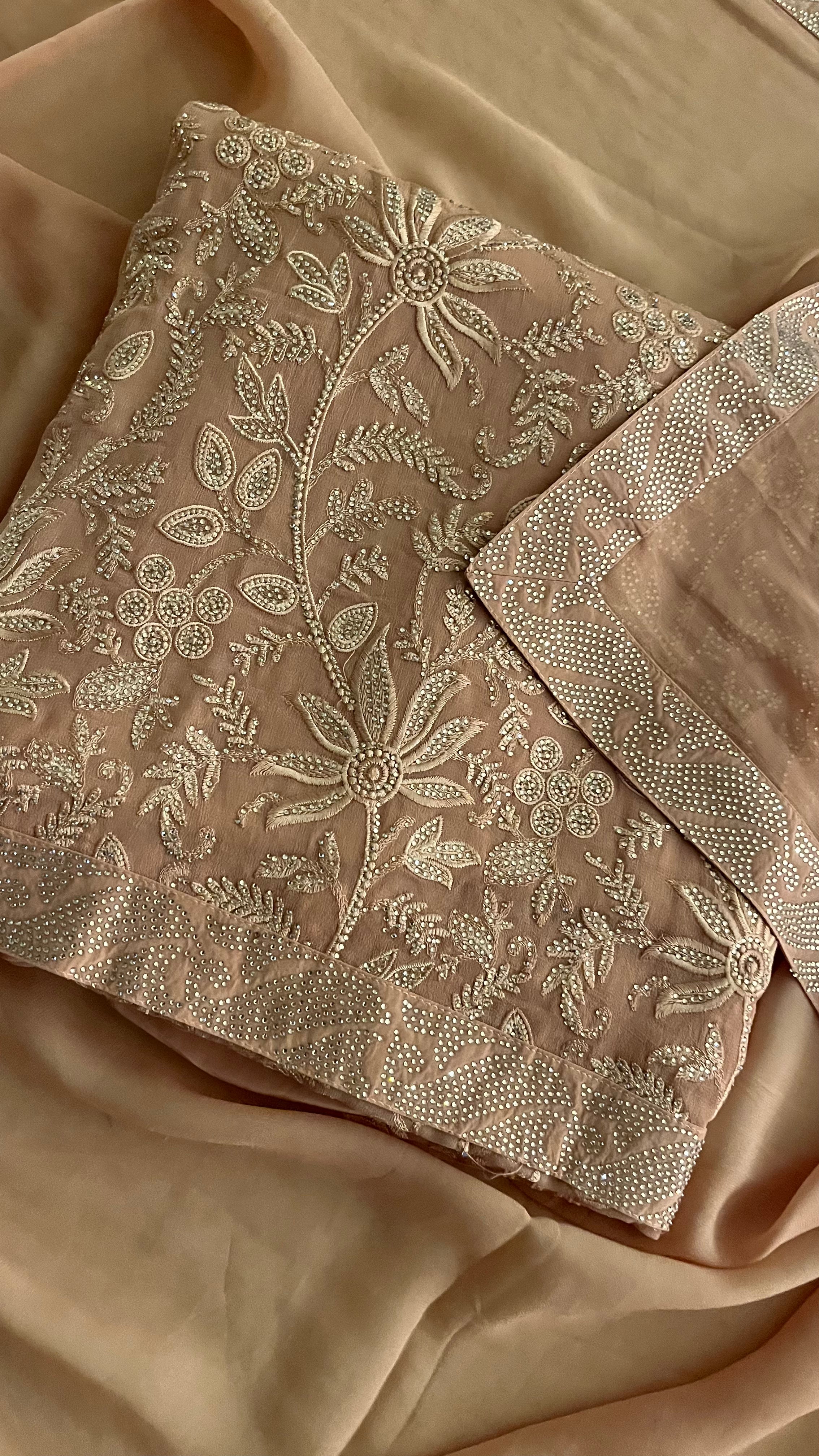 LUXURY EMBROIDERED UNSTITCHED SUIT SET