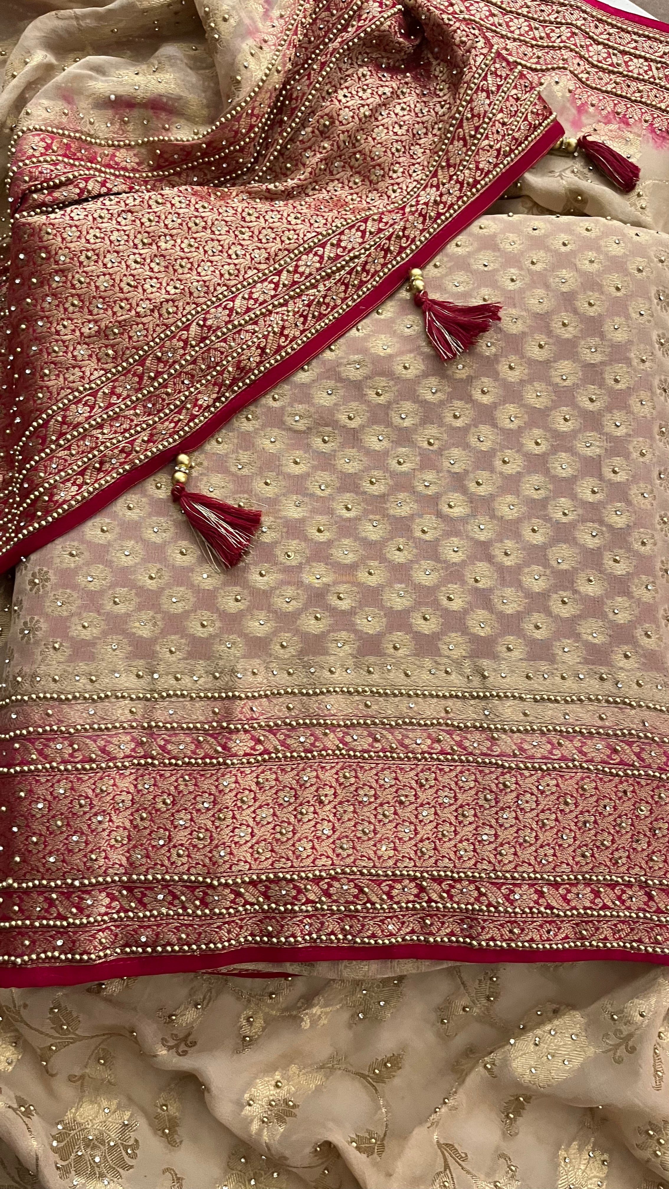 PREMIUM PARTYWEAR UNSTITCHED SUIT SET