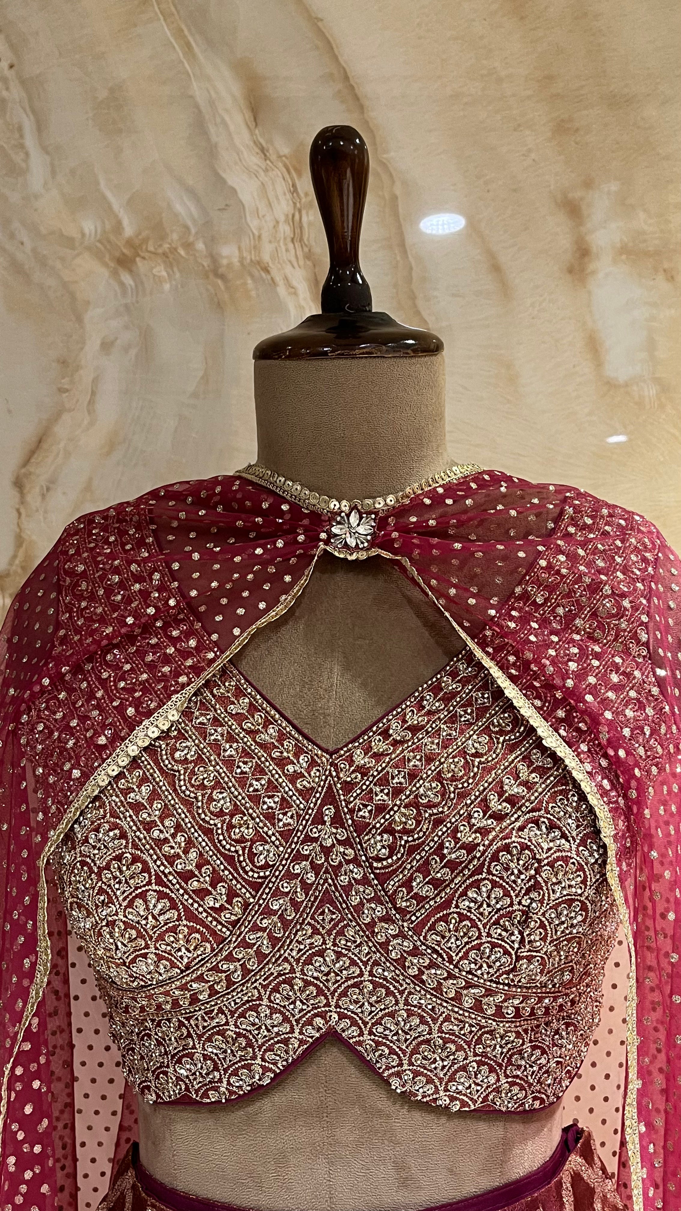 WINE HEAVY EMBROIDERED READYMADE SUIT SET