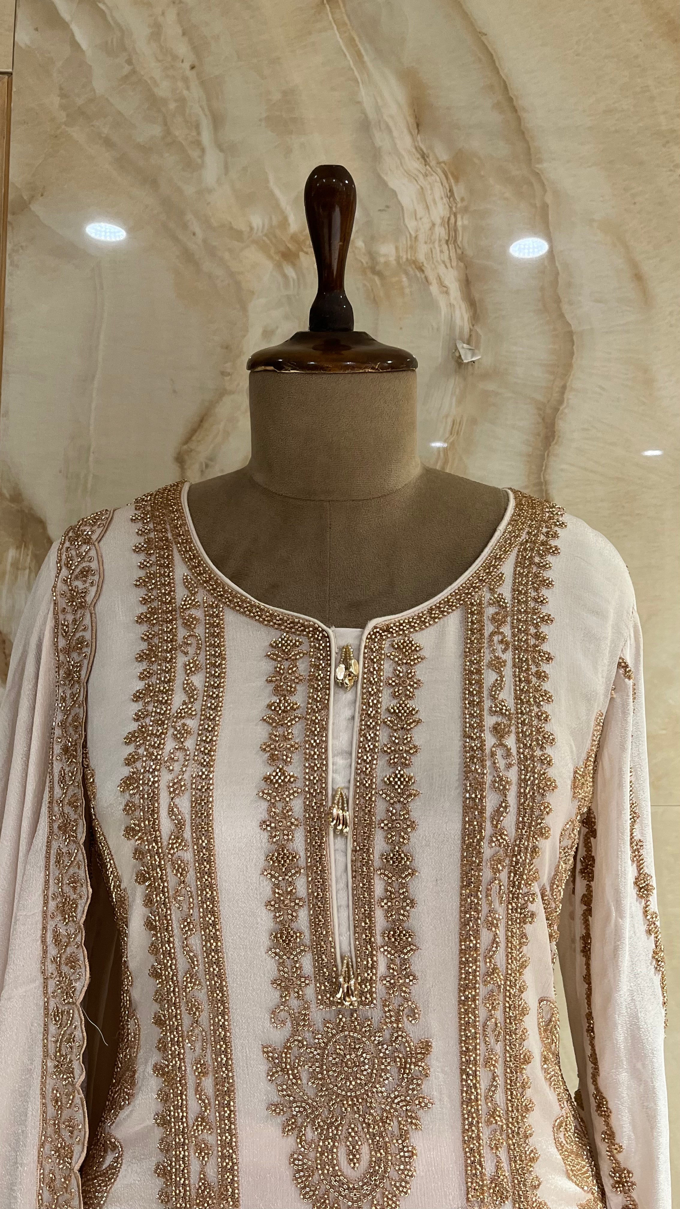 IVORY EMBROIDERED READYMADE SUIT SET