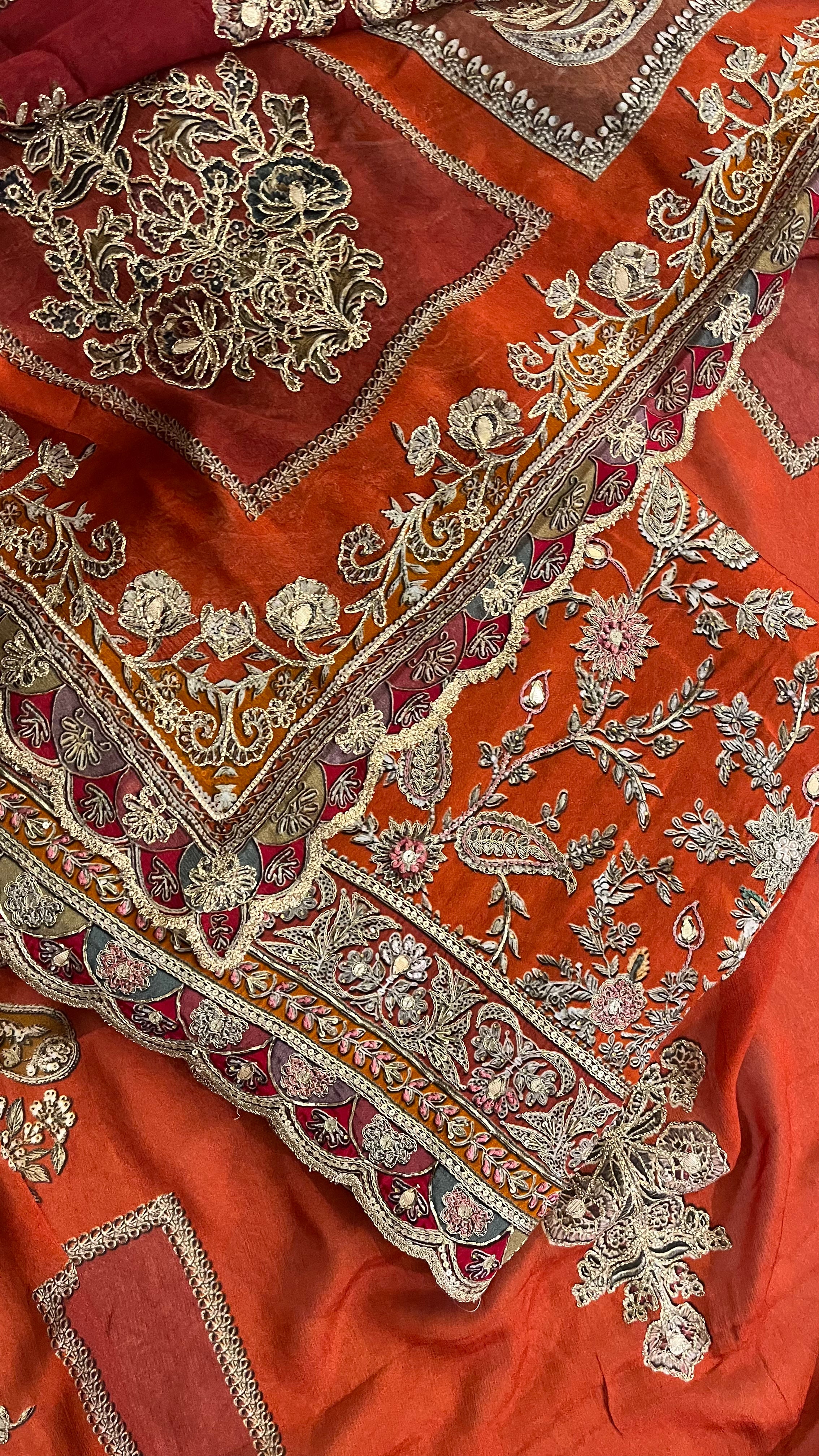 RUST ORANGE UNSTITCHED SUIT