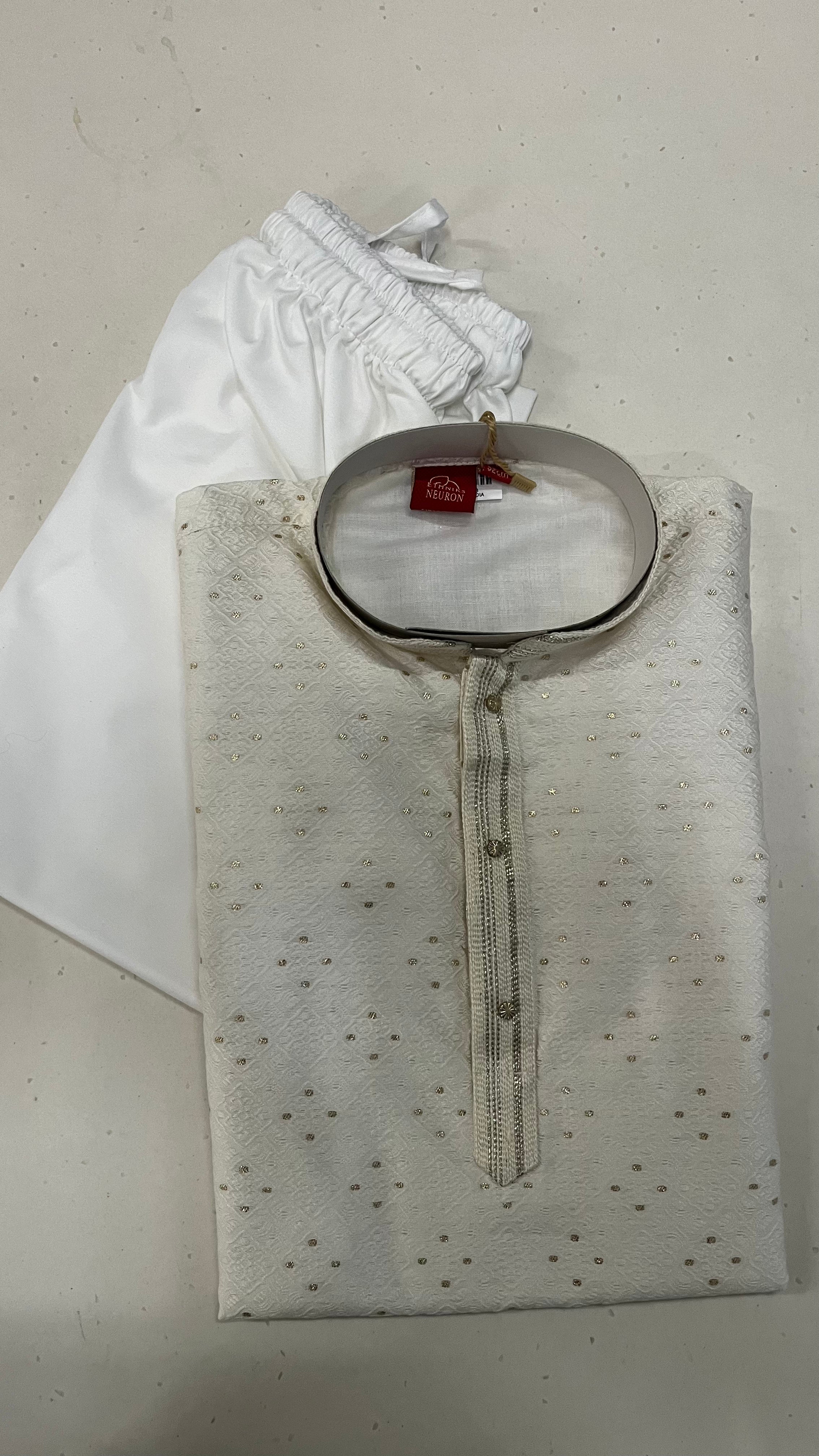 WHITE KIDS KURTA SET