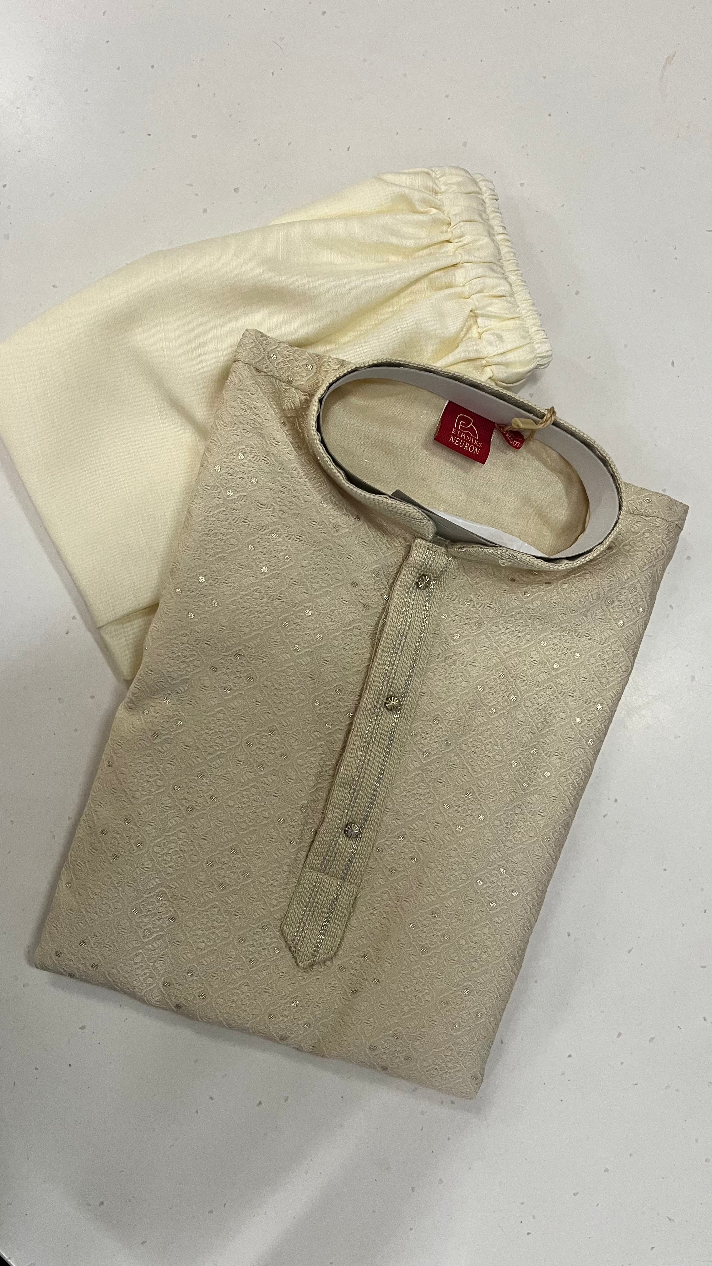 BEIGE KIDS KURTA SET