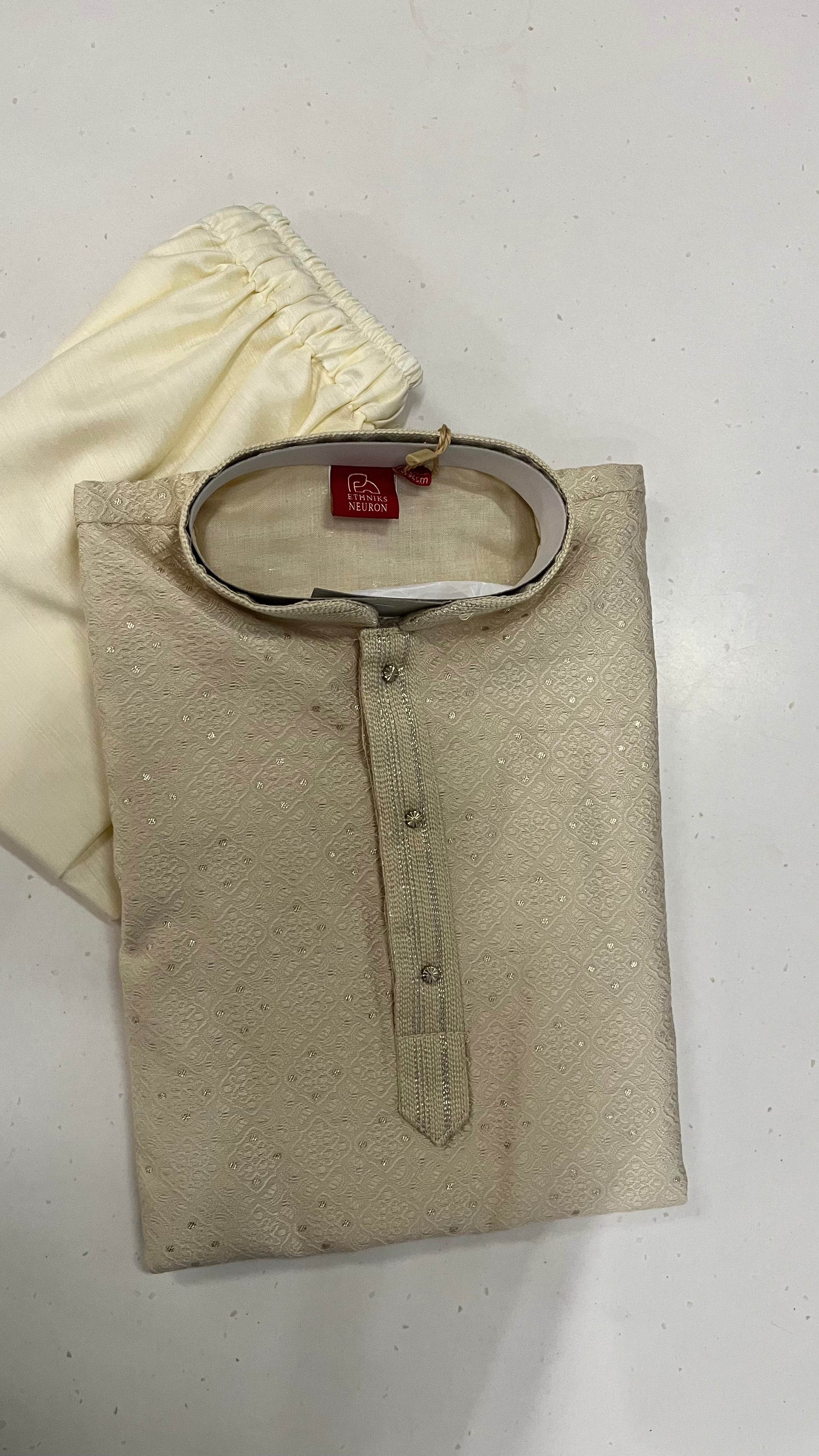 BEIGE KIDS KURTA SET