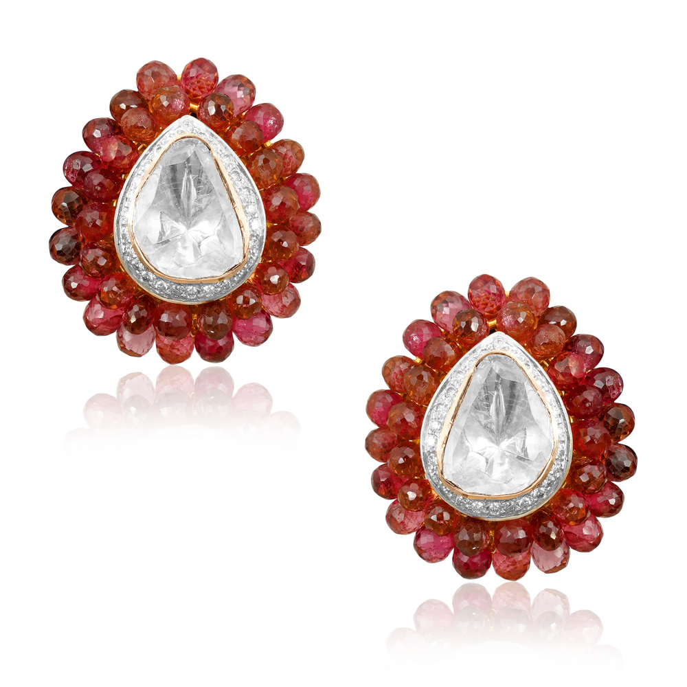 RUBILITE RHAPSODY DIAMOND DROP EARRINGS