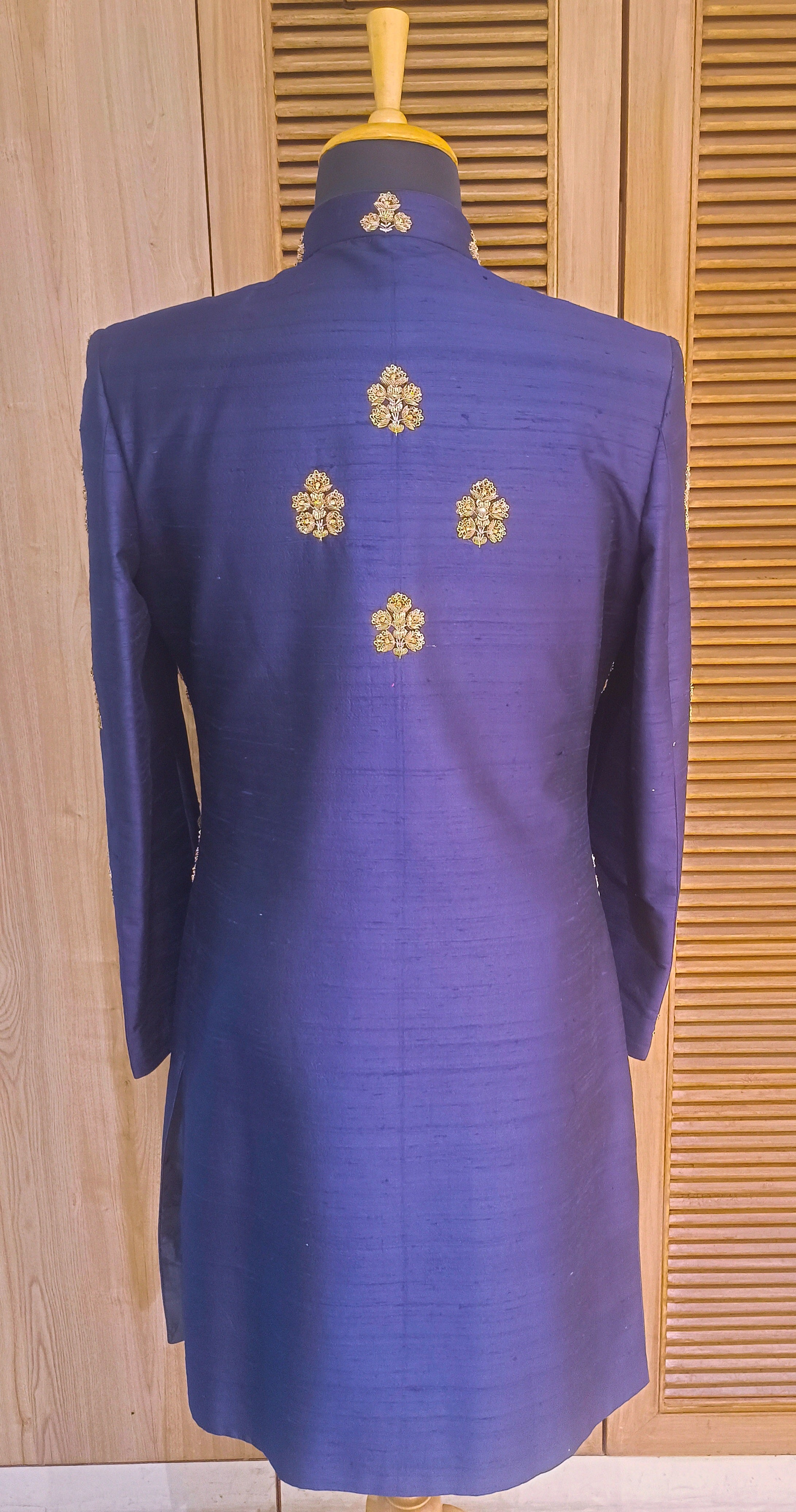 Navy Blue Sherwani Set