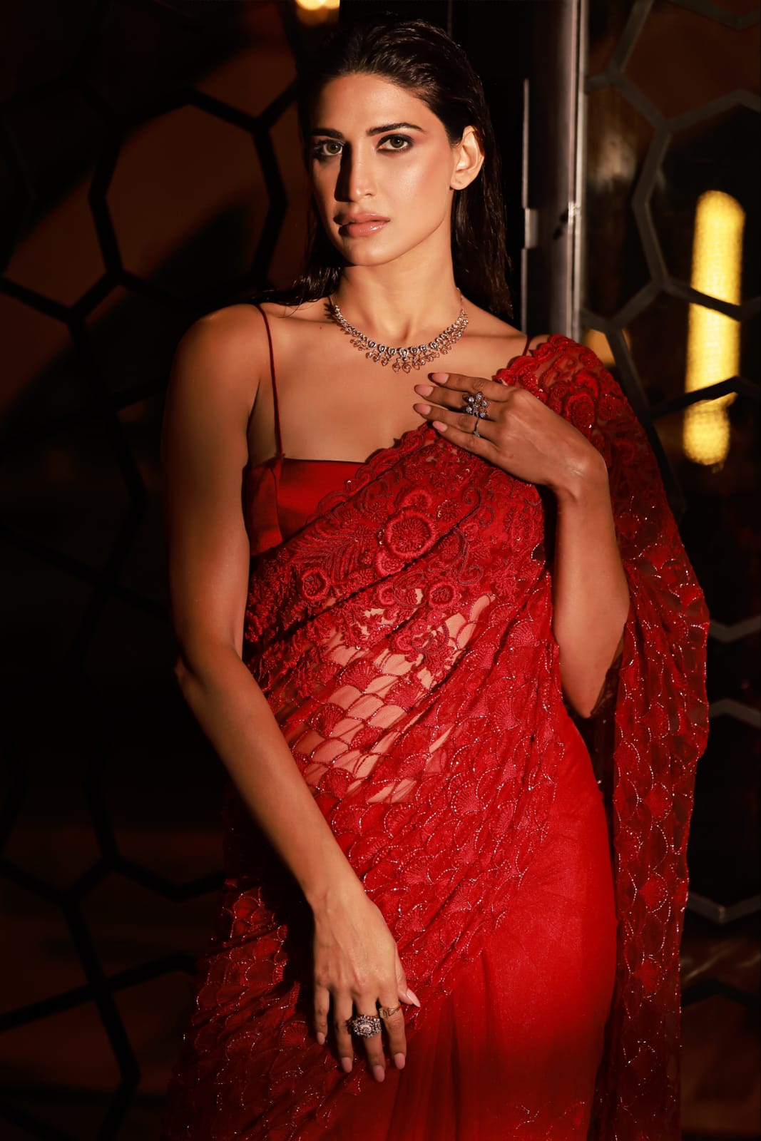 Floral Embroidered Saree