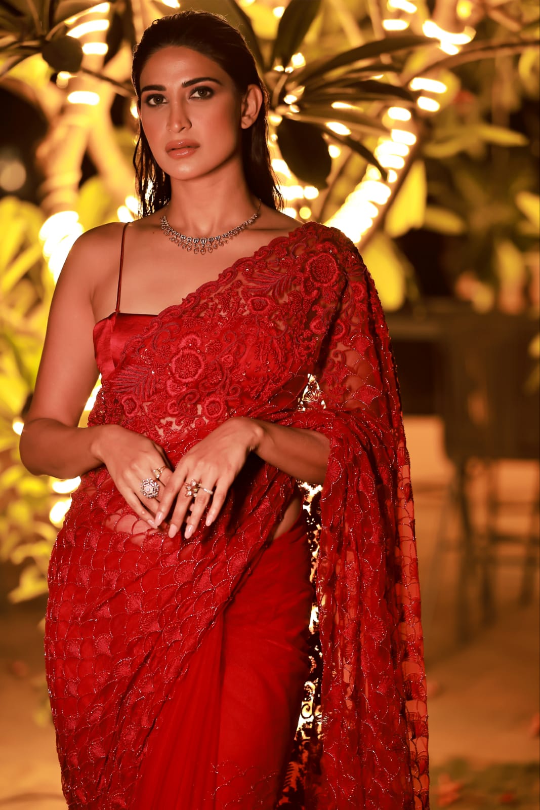 Floral Embroidered Saree