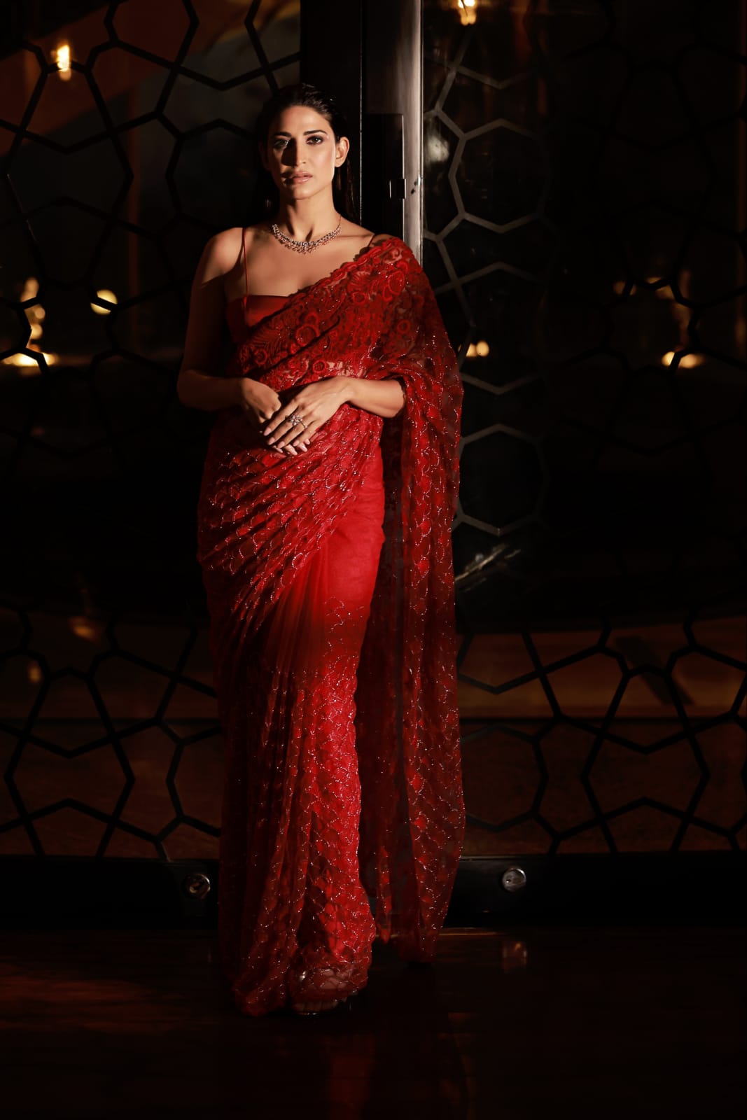 Floral Embroidered Saree