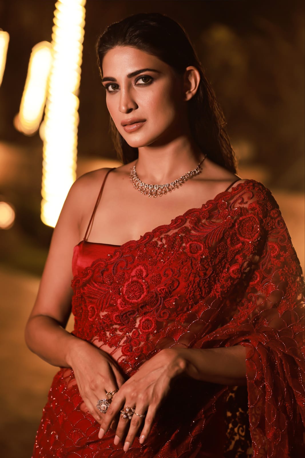 Floral Embroidered Saree