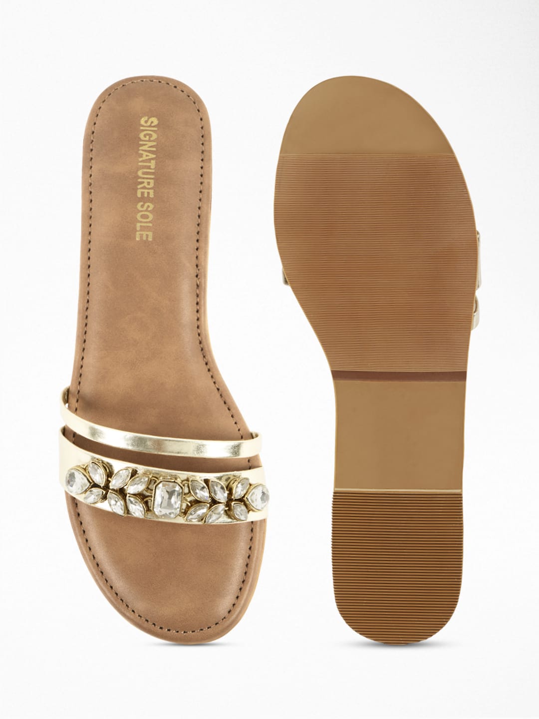 Embellished Gold Flat