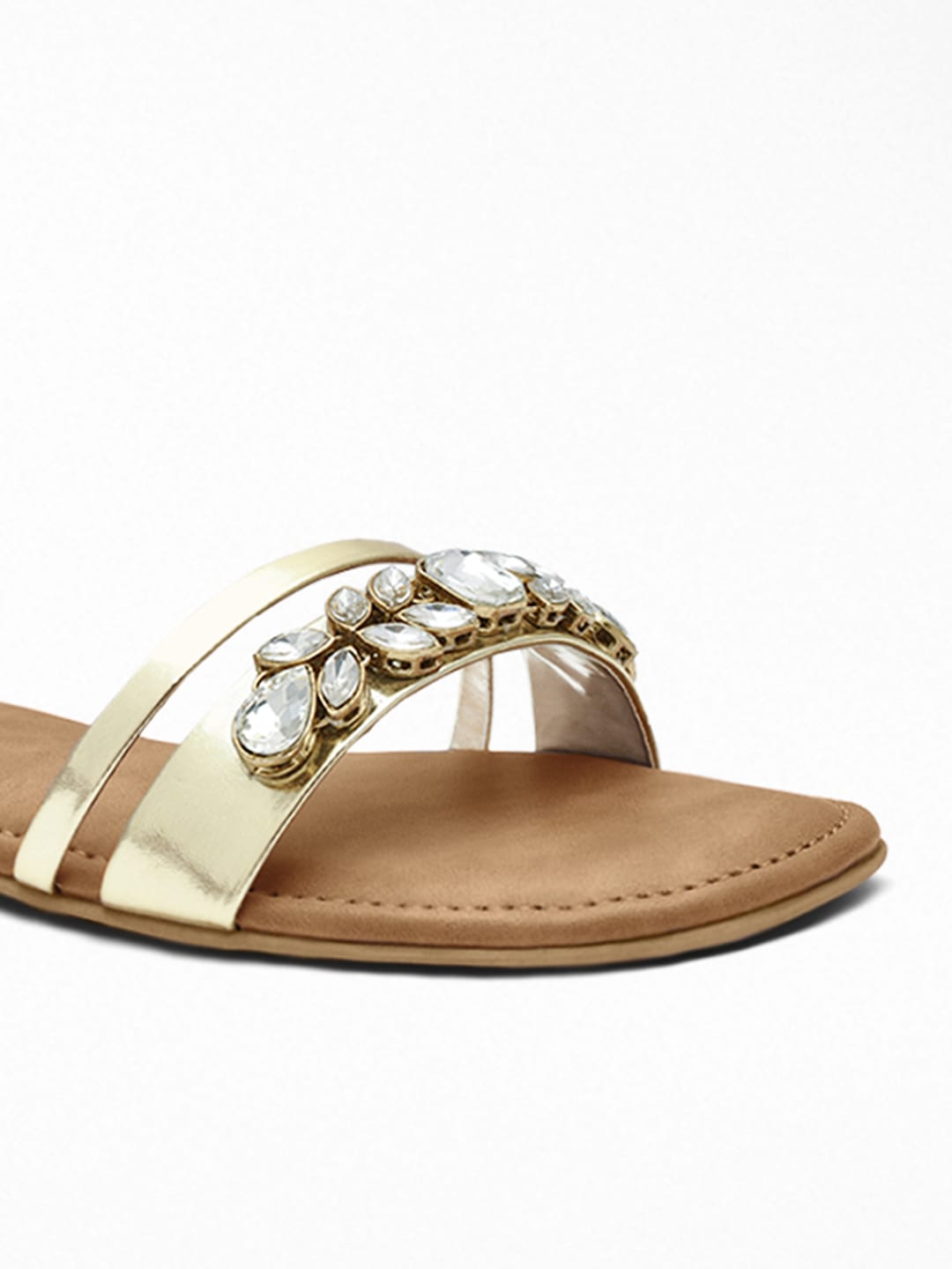 Embellished Gold Flat