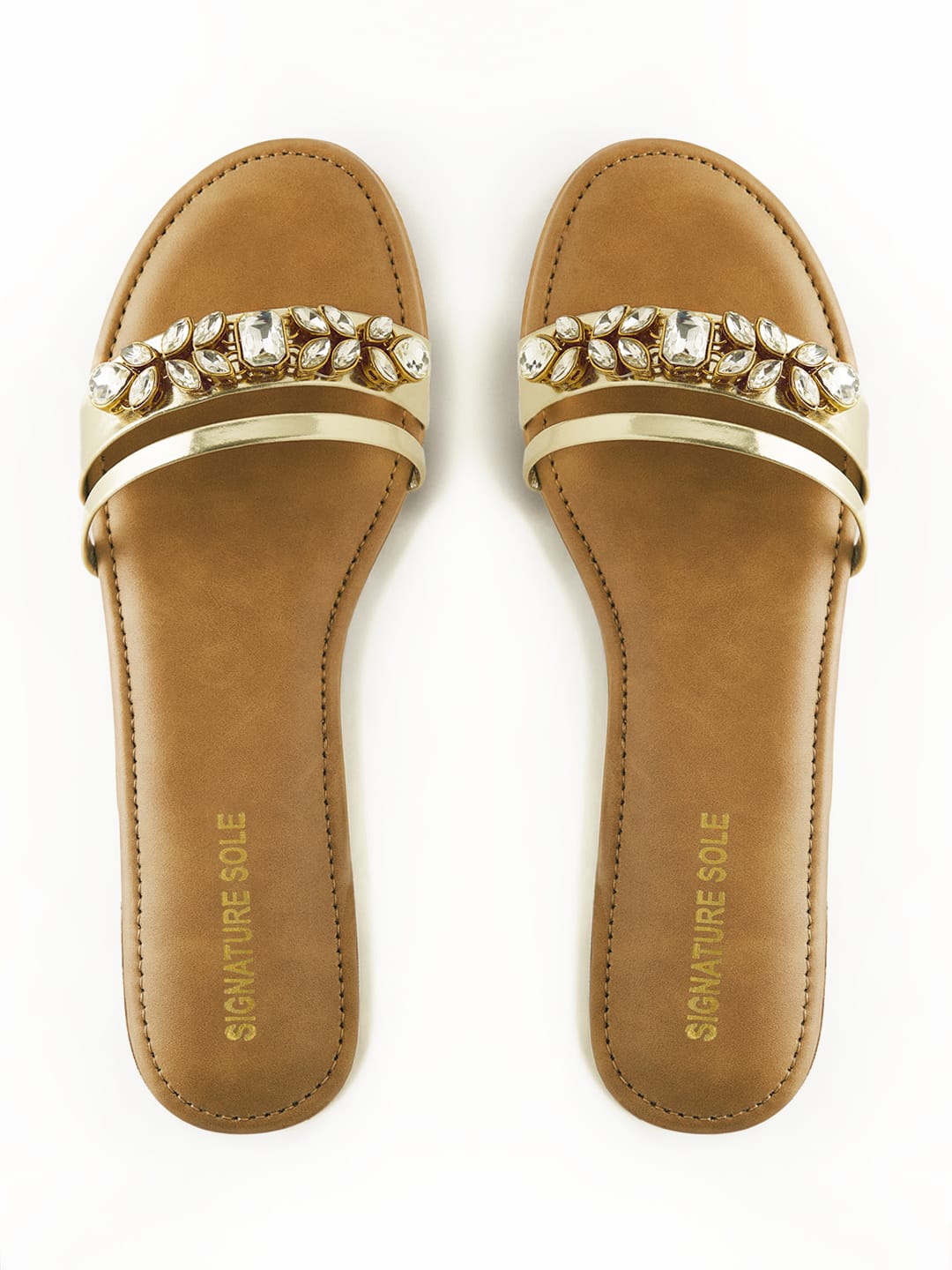 Embellished Gold Flat