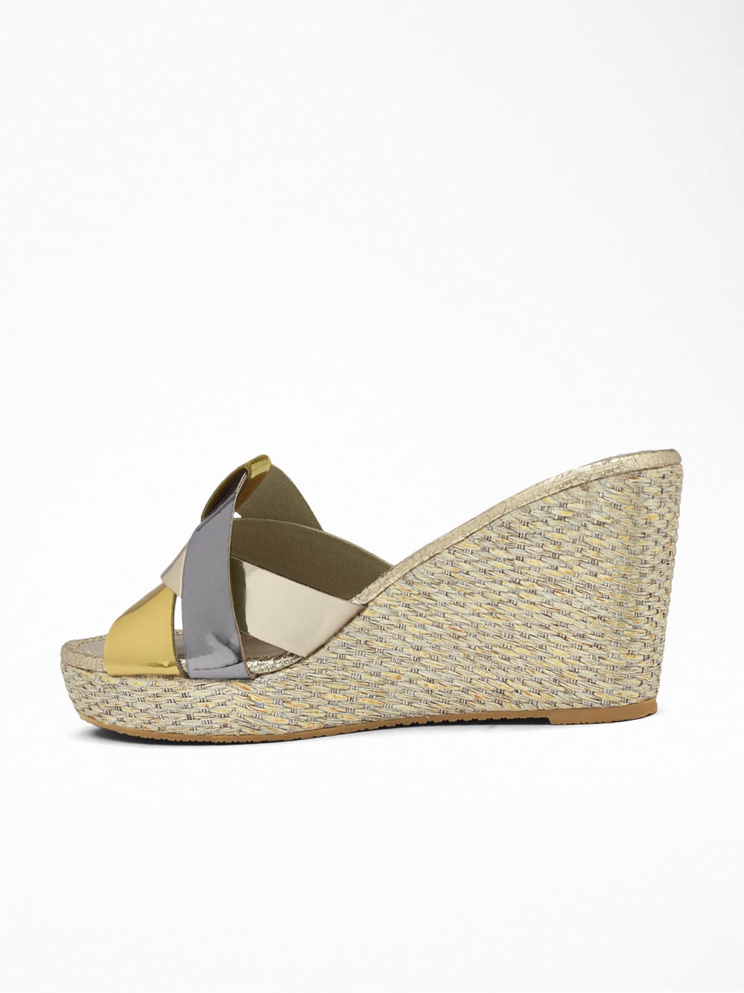 Mute Gold Block Heel
