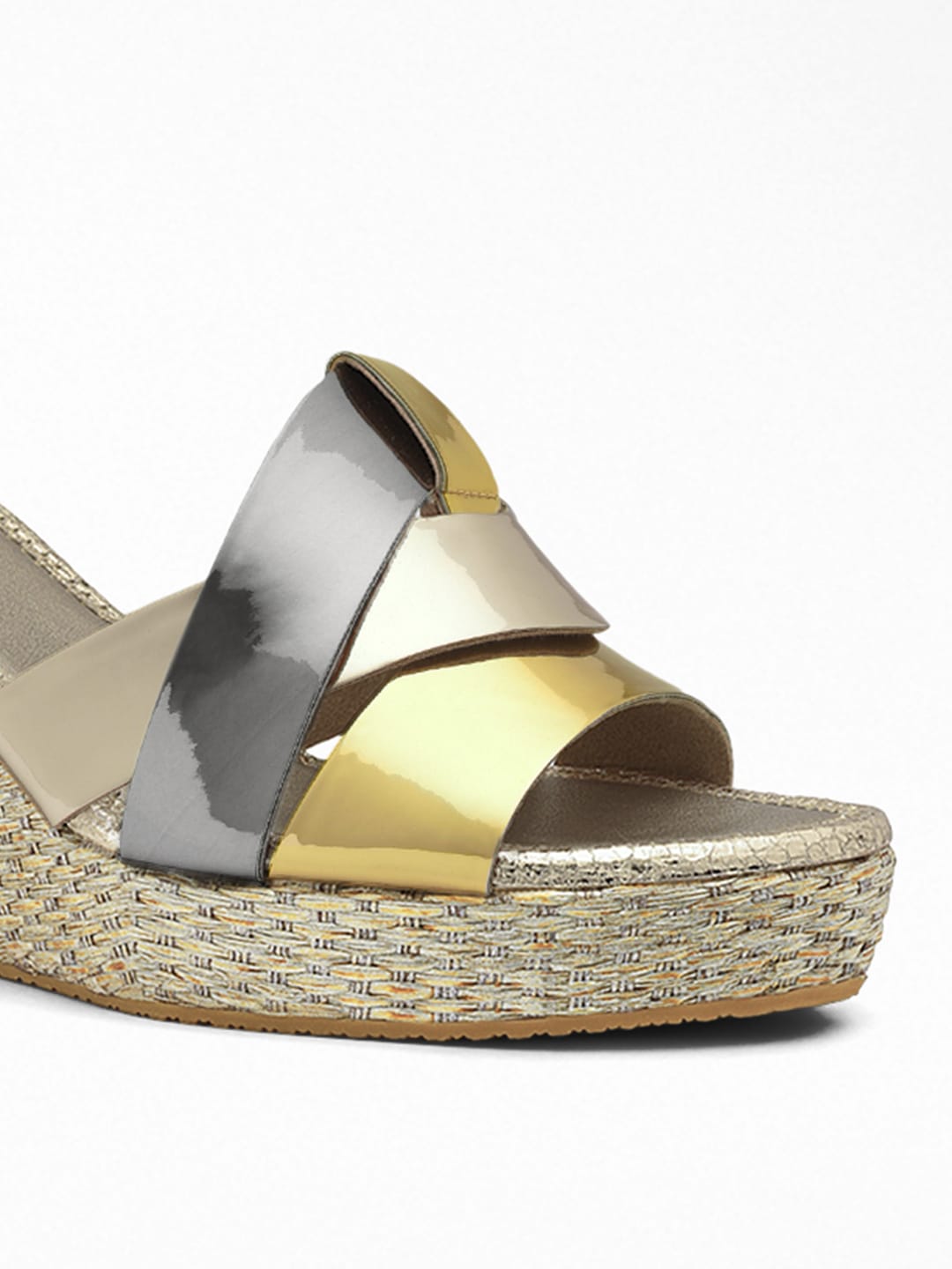 Mute Gold Block Heel