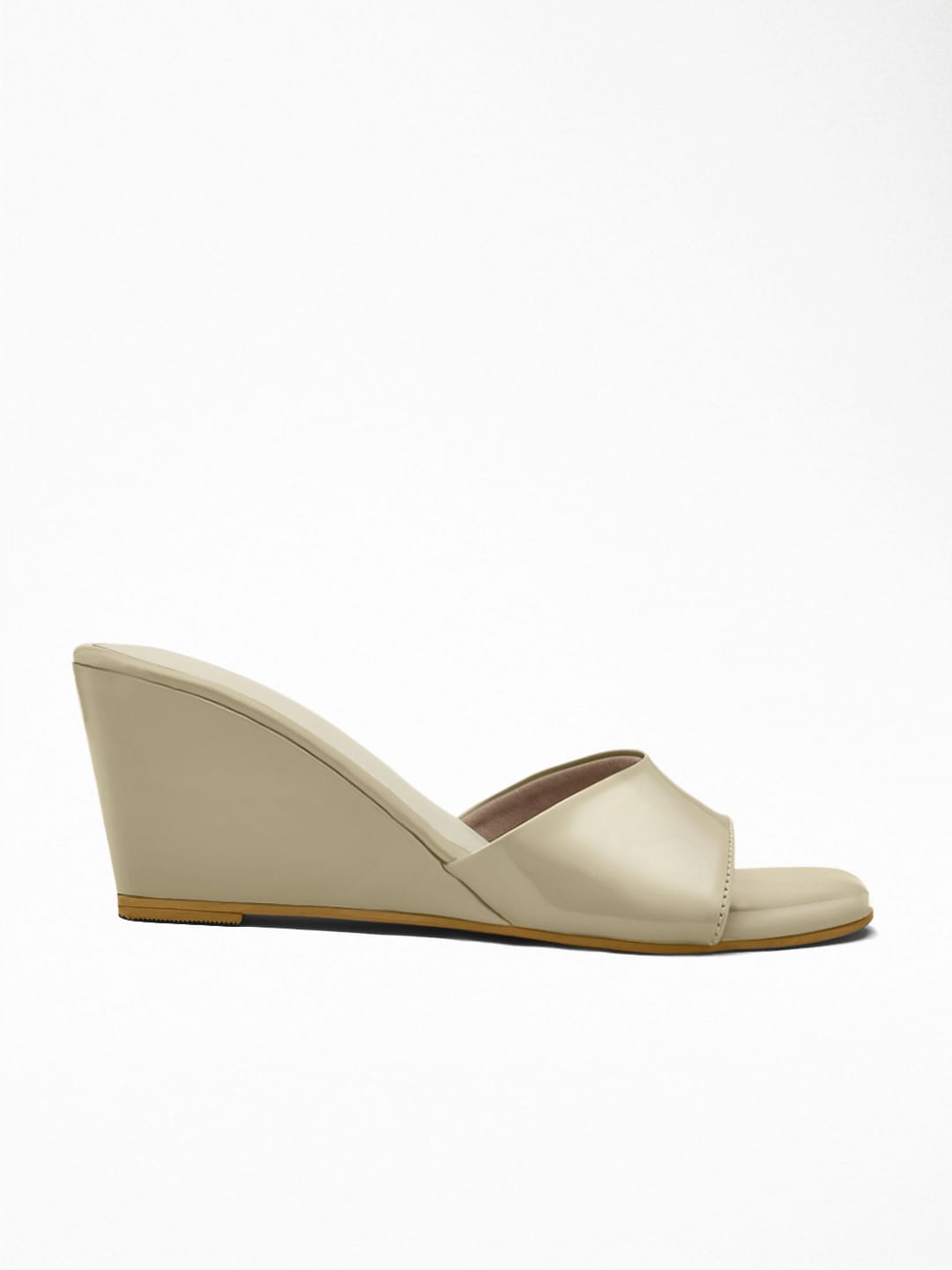Beige Wedge Heel