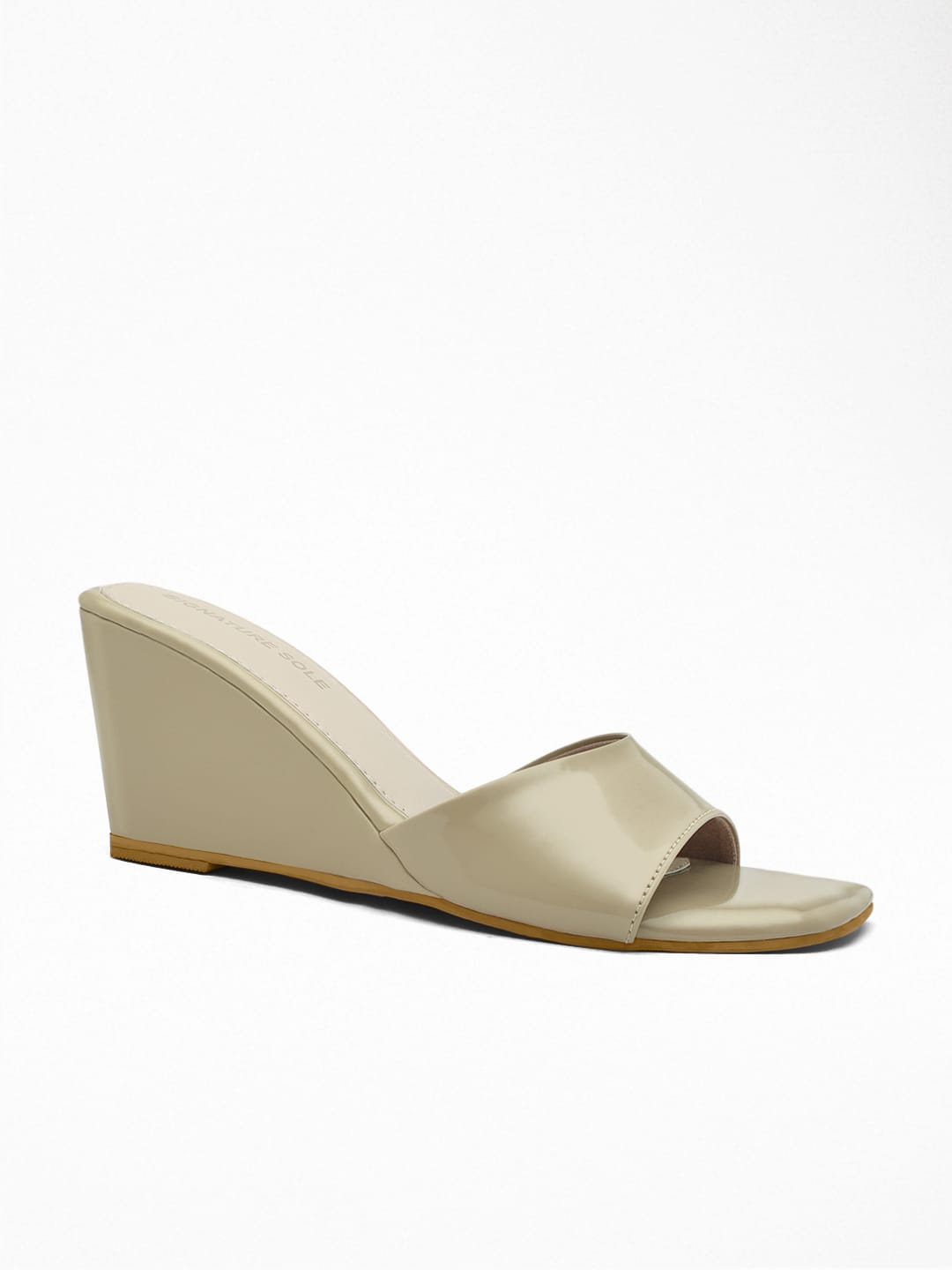 Beige Wedge Heel