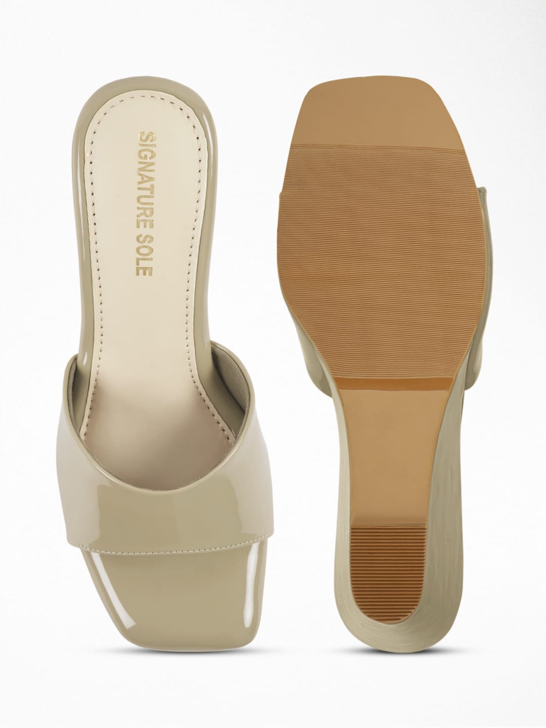 Beige Wedge Heel