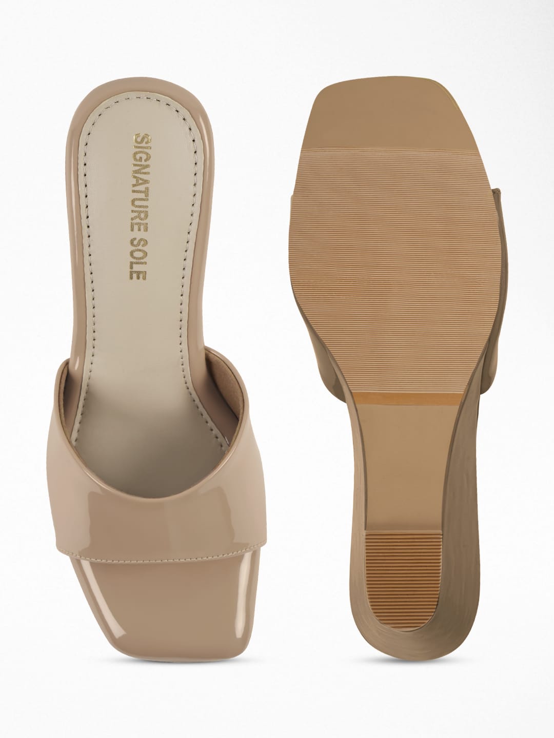 Beige Wedge Heel
