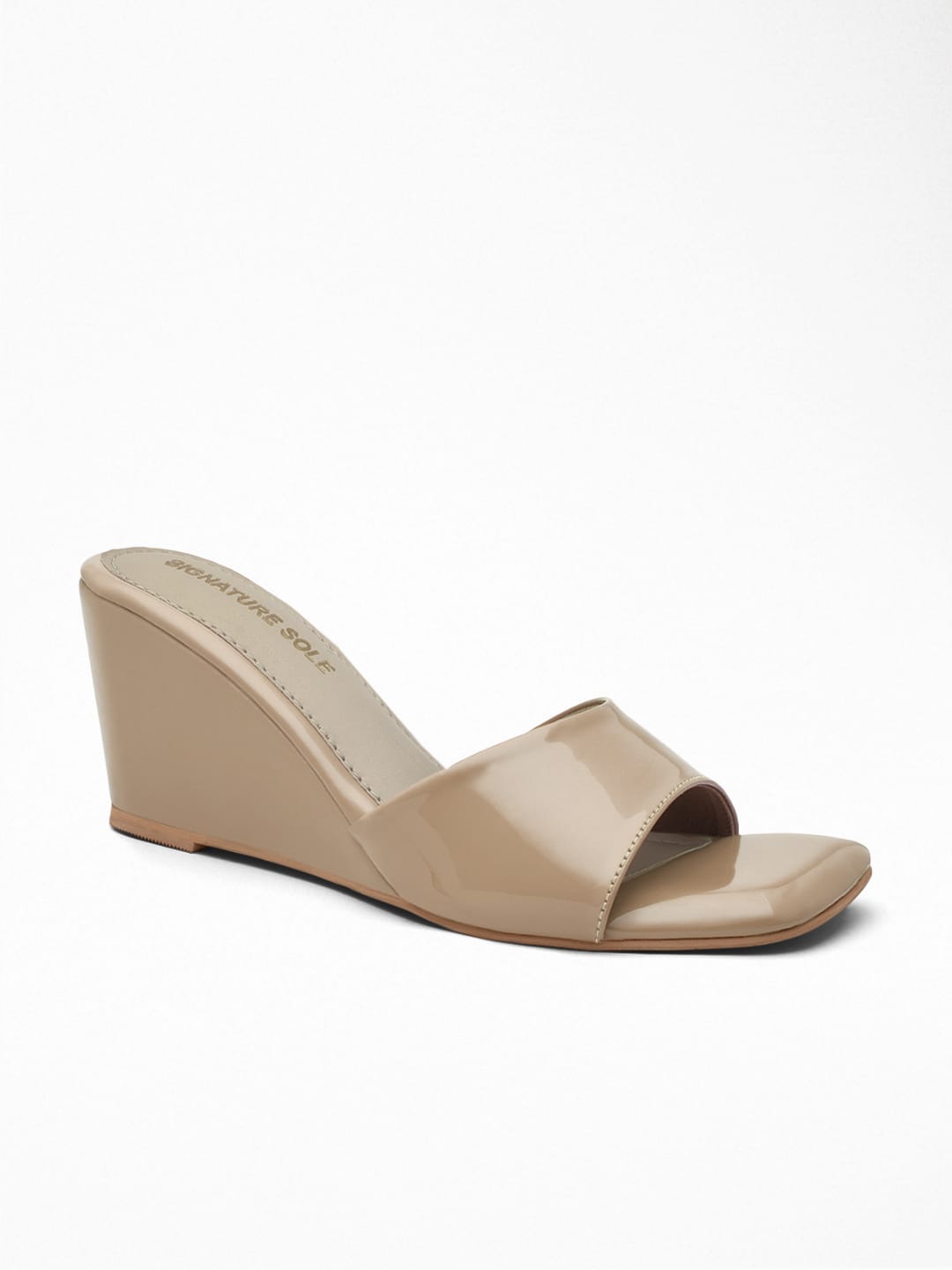 Beige Wedge Heel