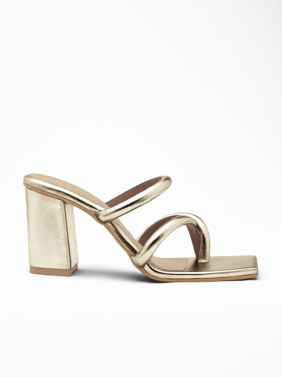 Cross Strap Toe Ring Block Heel