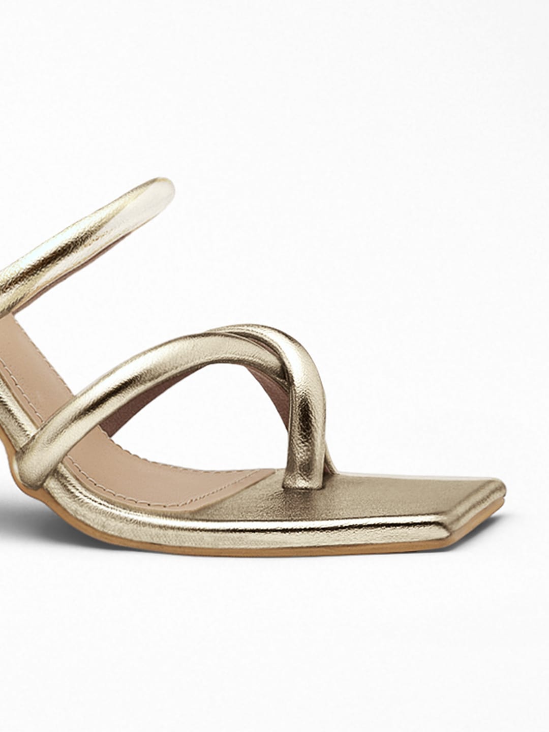 Cross Strap Toe Ring Block Heel