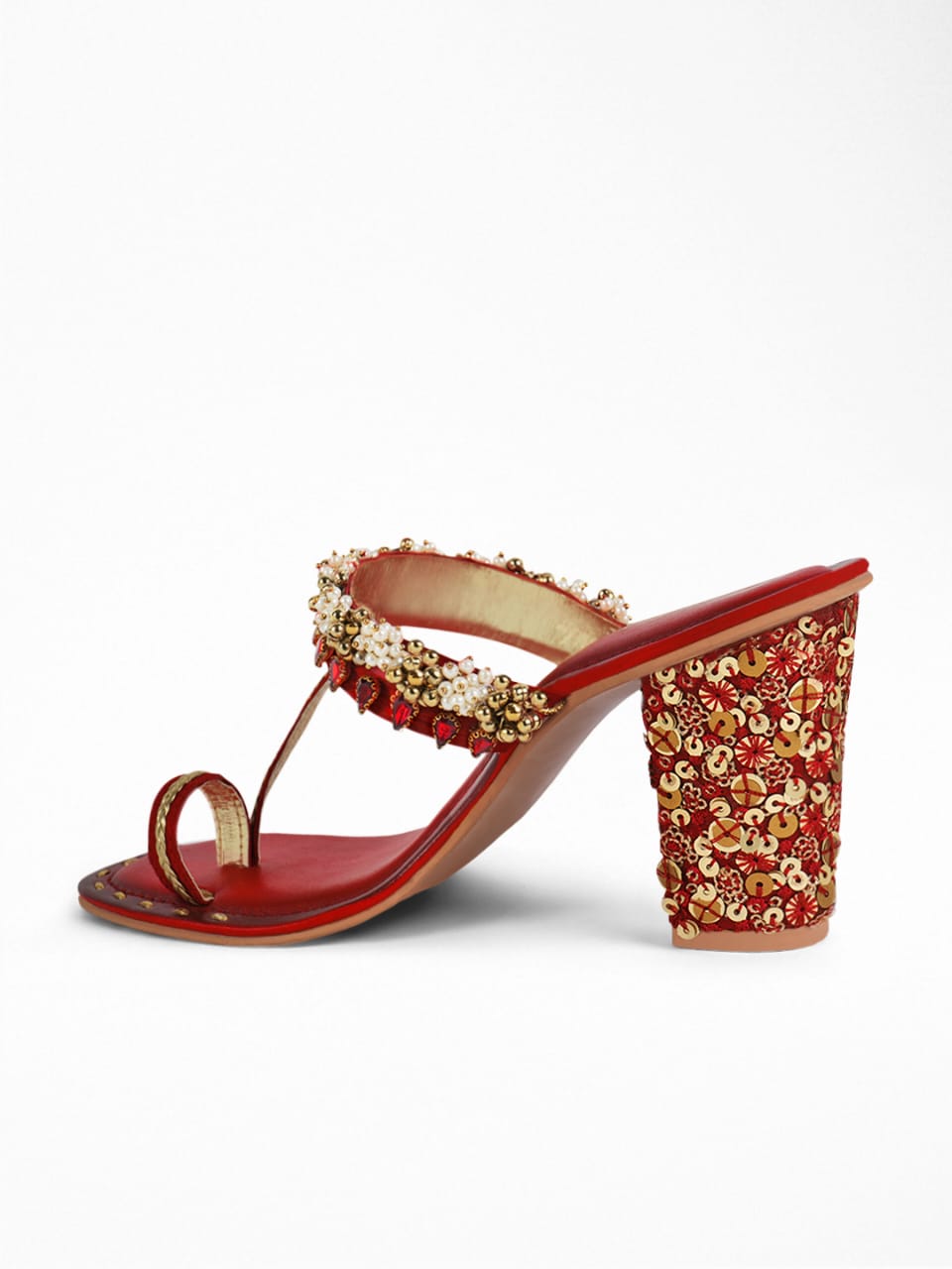 sequin embroidery Heel