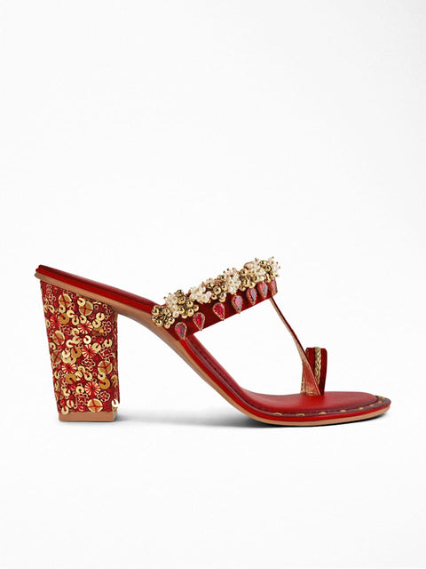sequin embroidery Heel