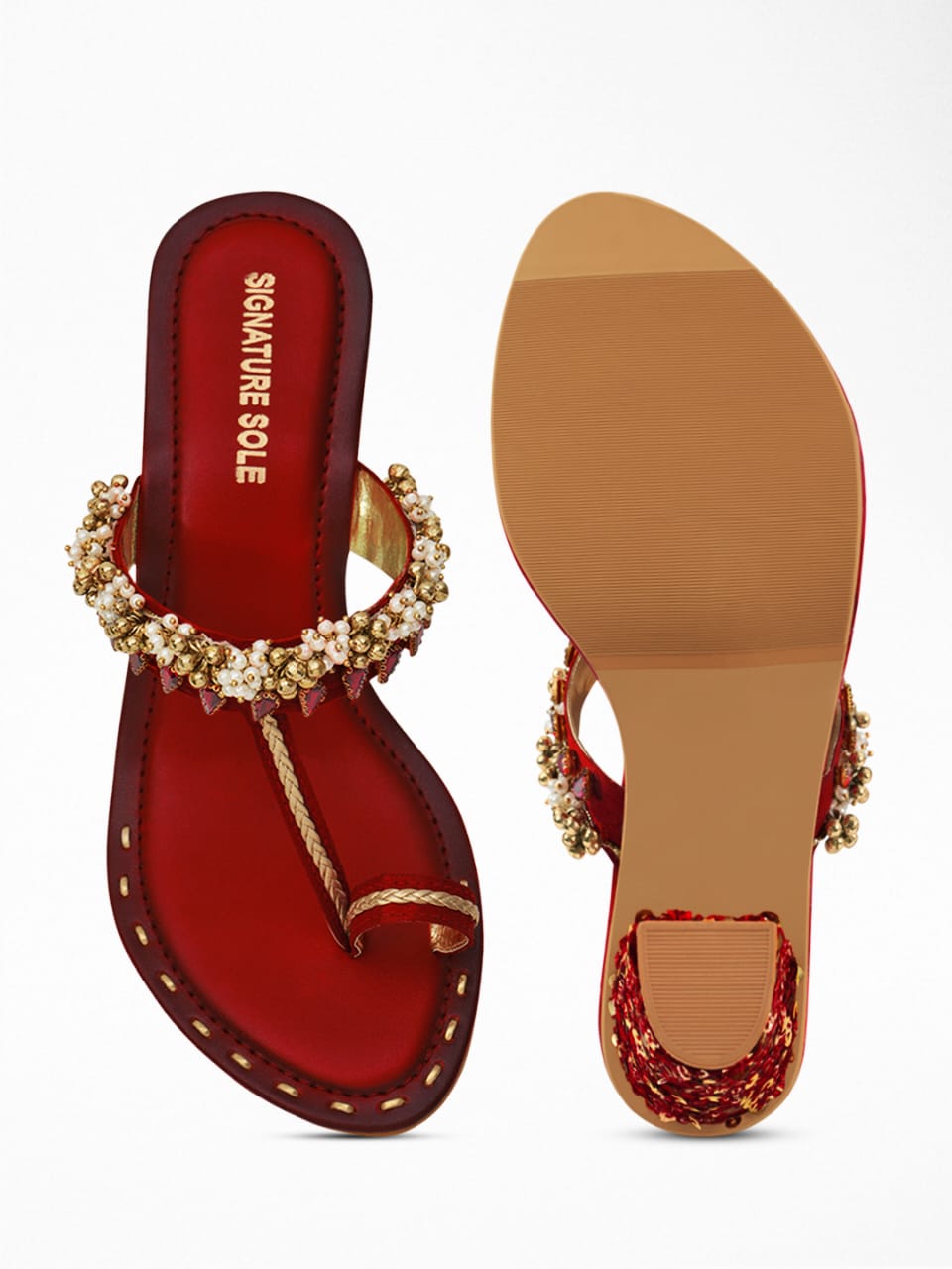 sequin embroidery Heel