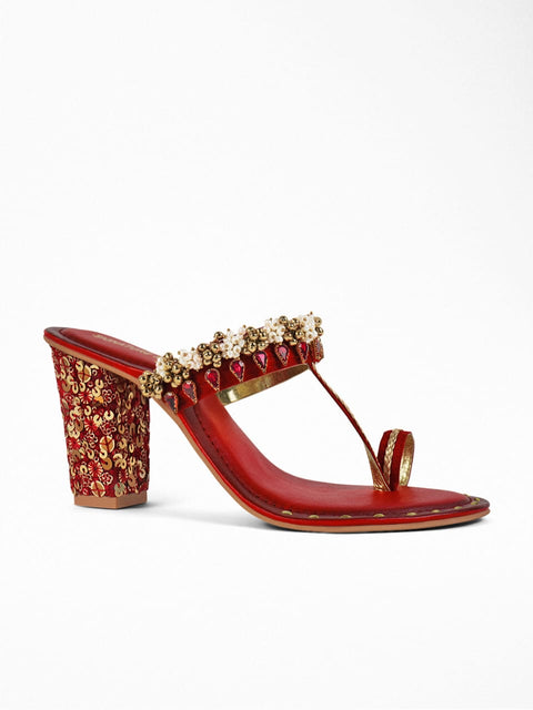sequin embroidery Heel