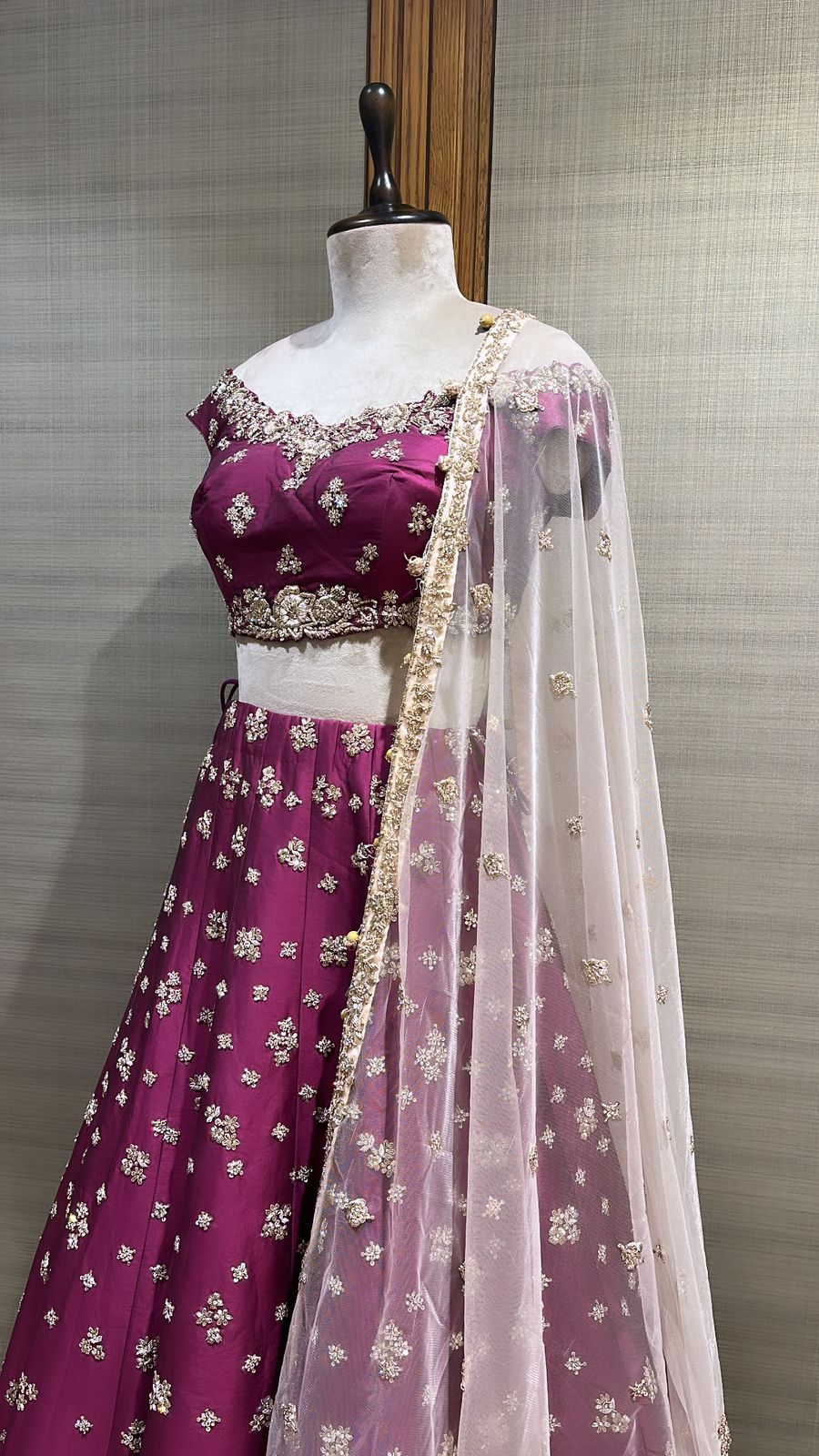 Regal Radiance: Lehenga Choli Adorned With Zardozi Craftsmanship