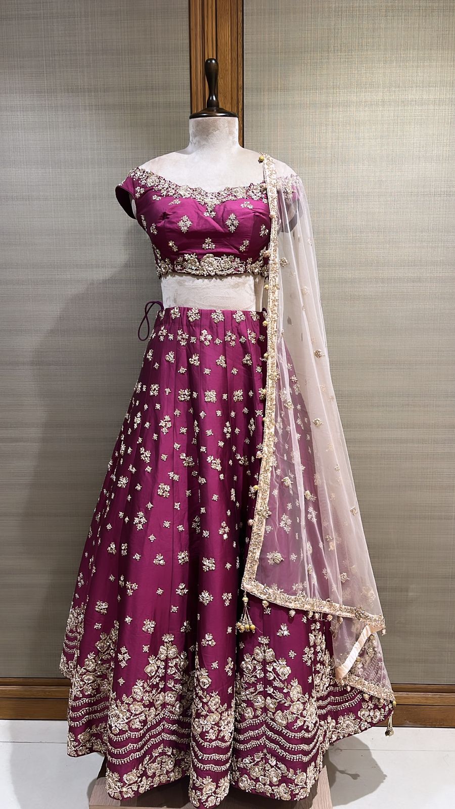 Regal Radiance: Lehenga Choli Adorned With Zardozi Craftsmanship