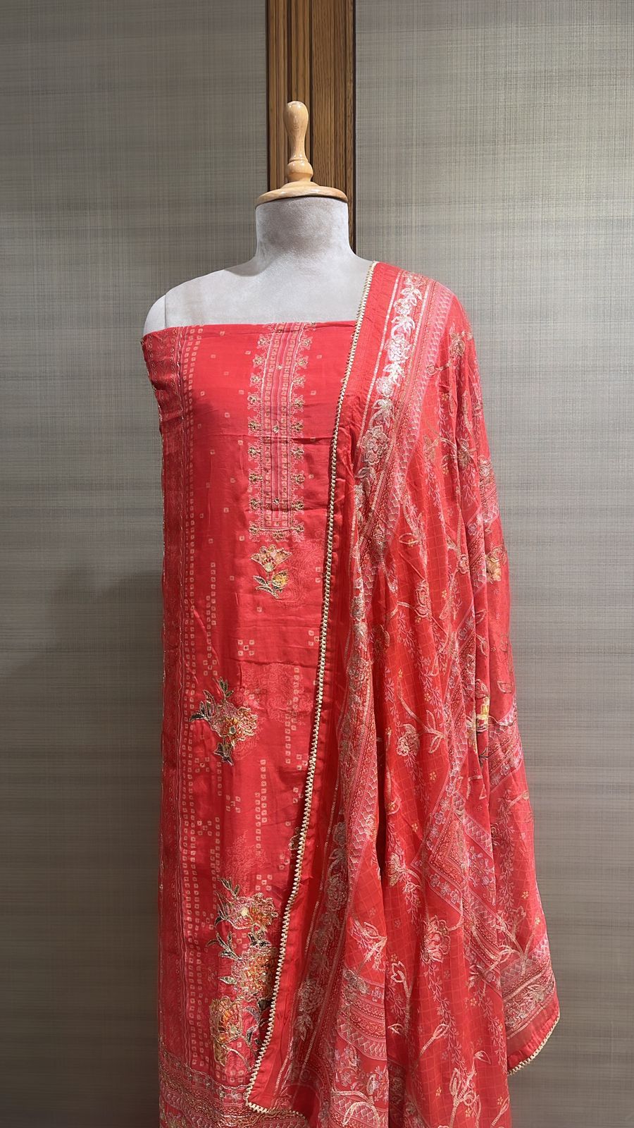 Handwoven Mustard Muslin Silk Suit Piece