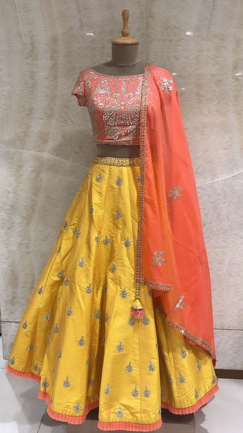 Lehenga Choli Embellished With Zardozi Work