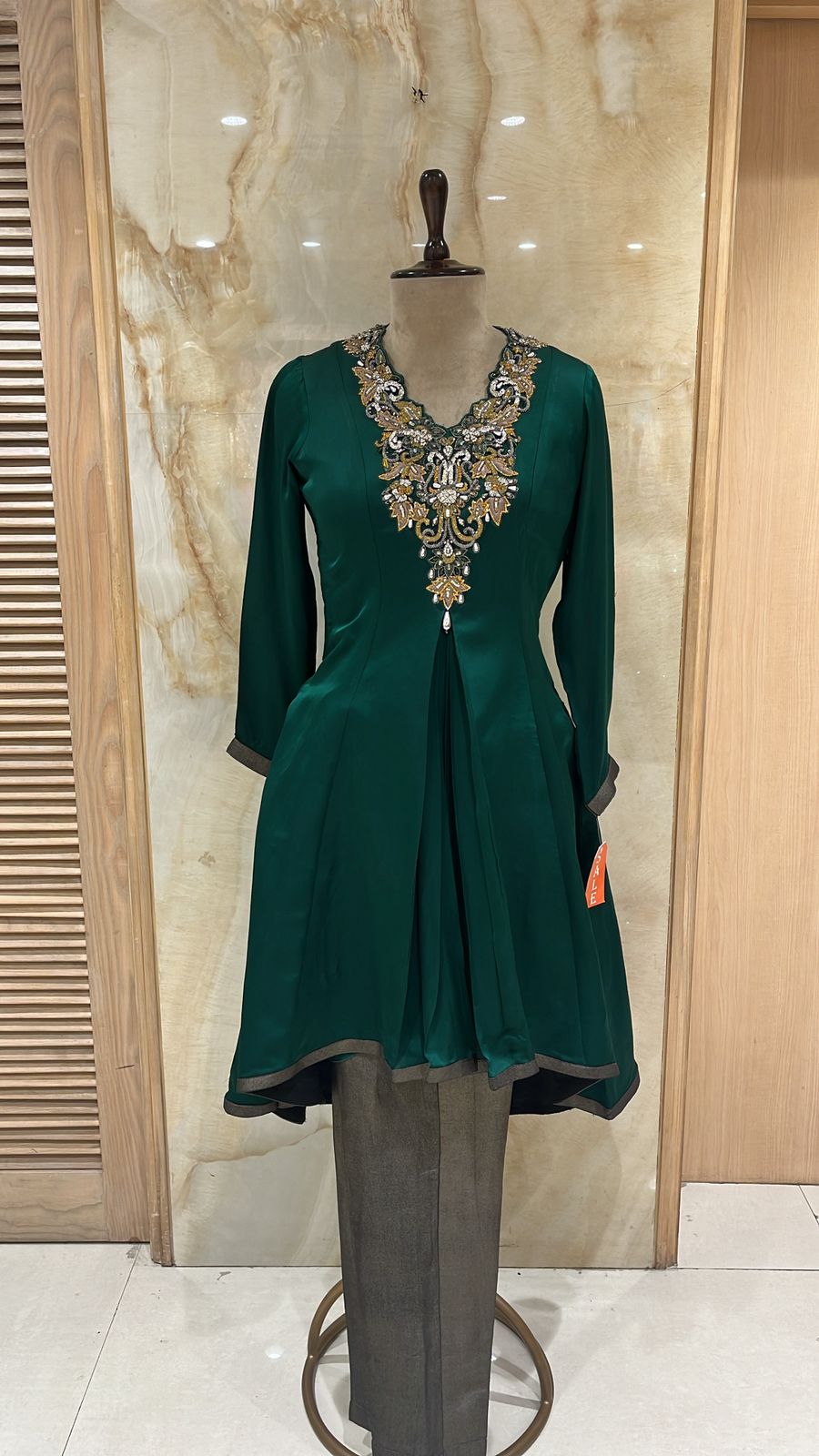 Emerald Green Readymade Trouser Suit.