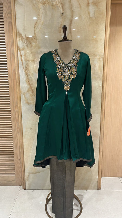 Emerald Green Readymade Trouser Suit.