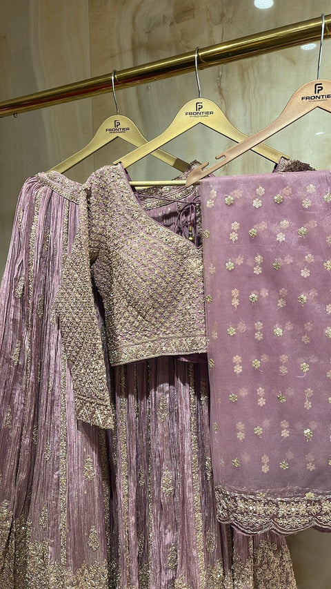 Mauve Readymade Lehnga Choli Set