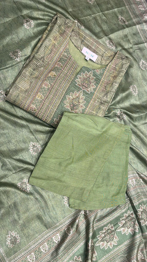 Adorable Light Pista Readymade Trouser Suit Set