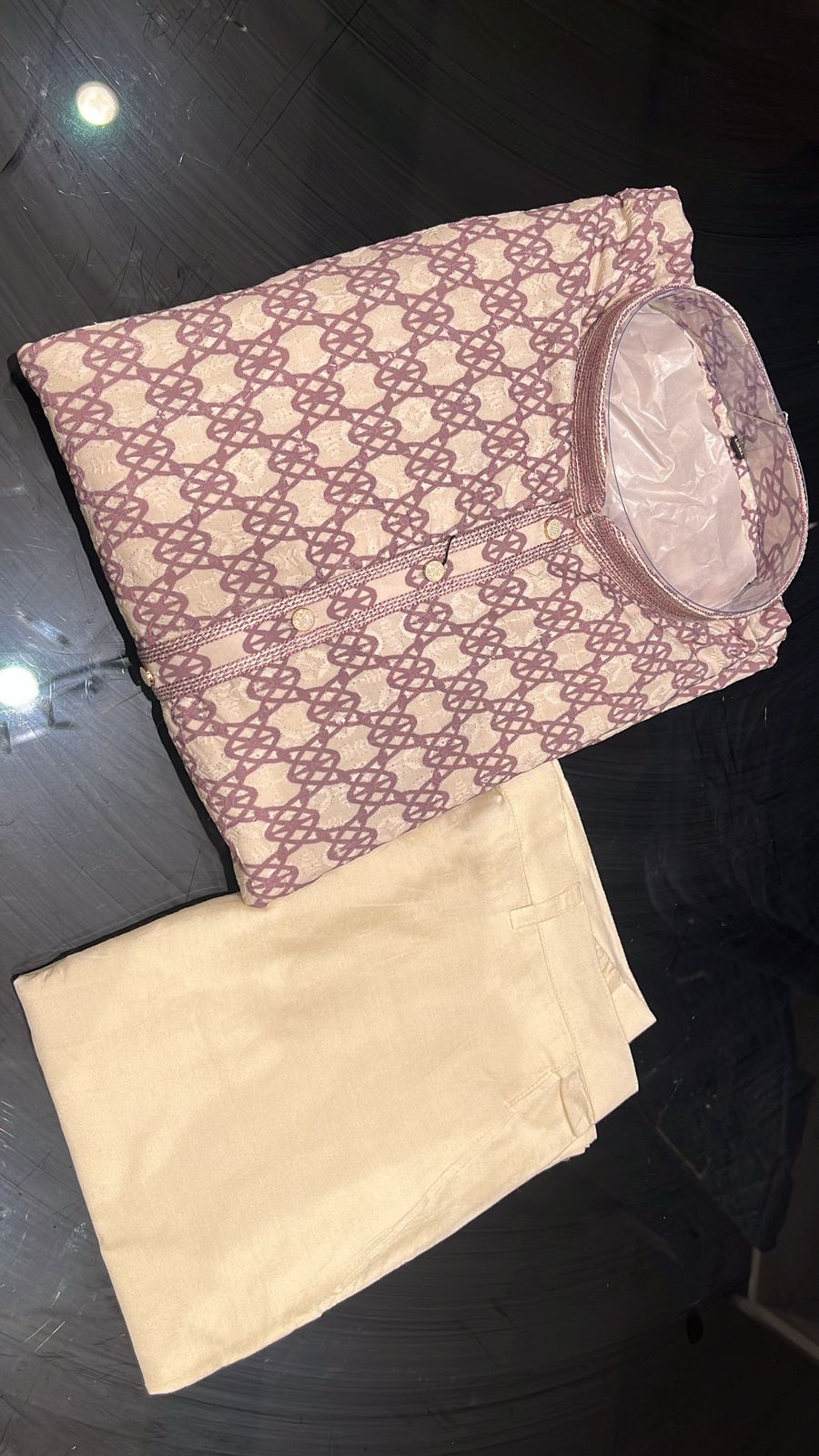 Muted Mauve Kurta Trouser Set