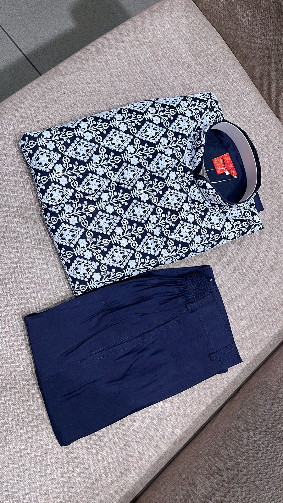 Sophisticated Navy Blue Waistcoat Set