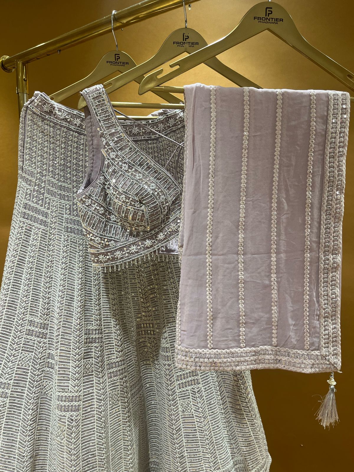 Pastel Lavender Readymade Lehenga Choli Set