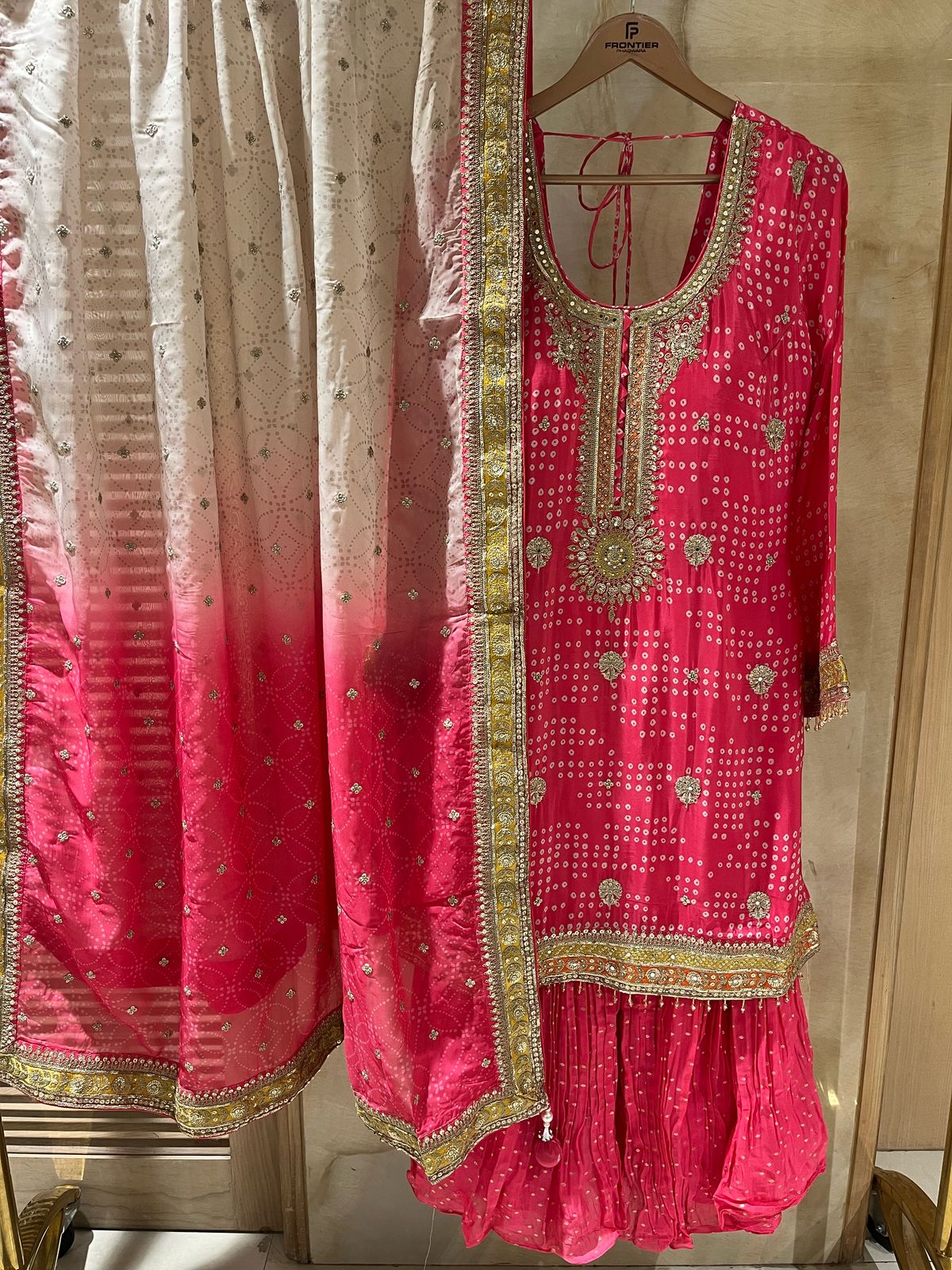 Adorable Magenta Readymade Sharara Suit Set